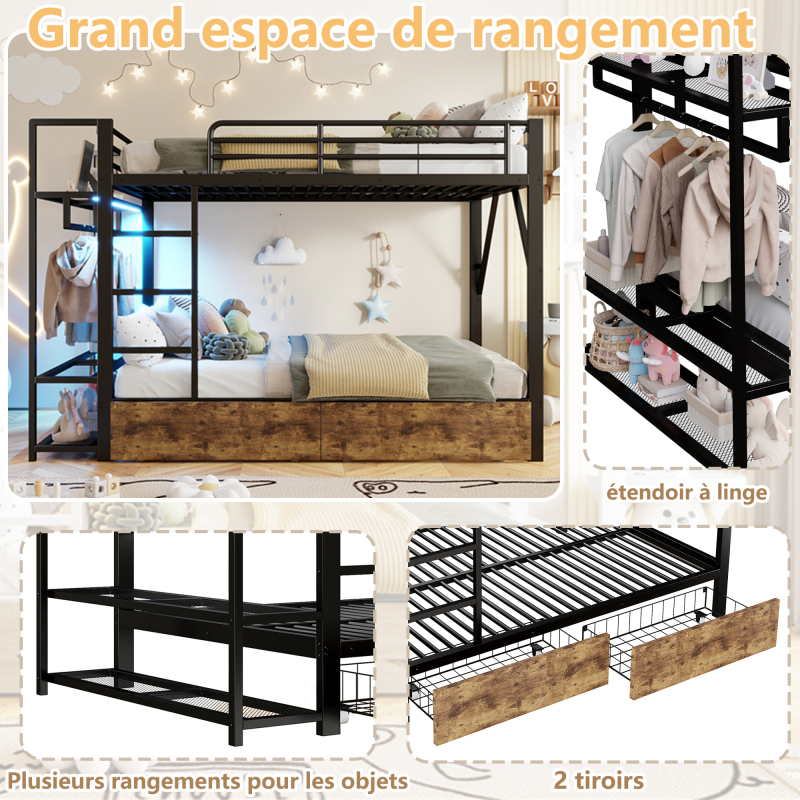 Tiroirs de rangement spacieux
