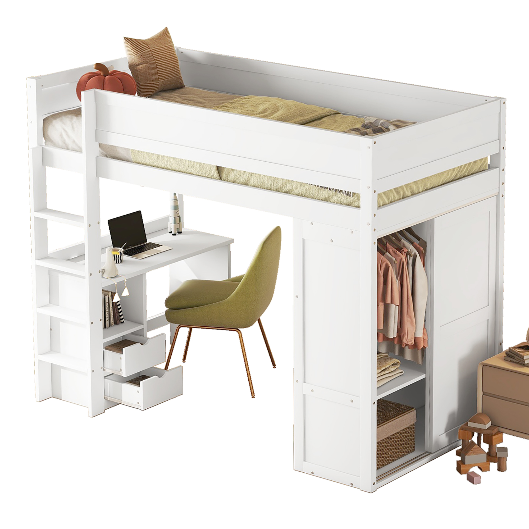 Détail du lit mezzanine