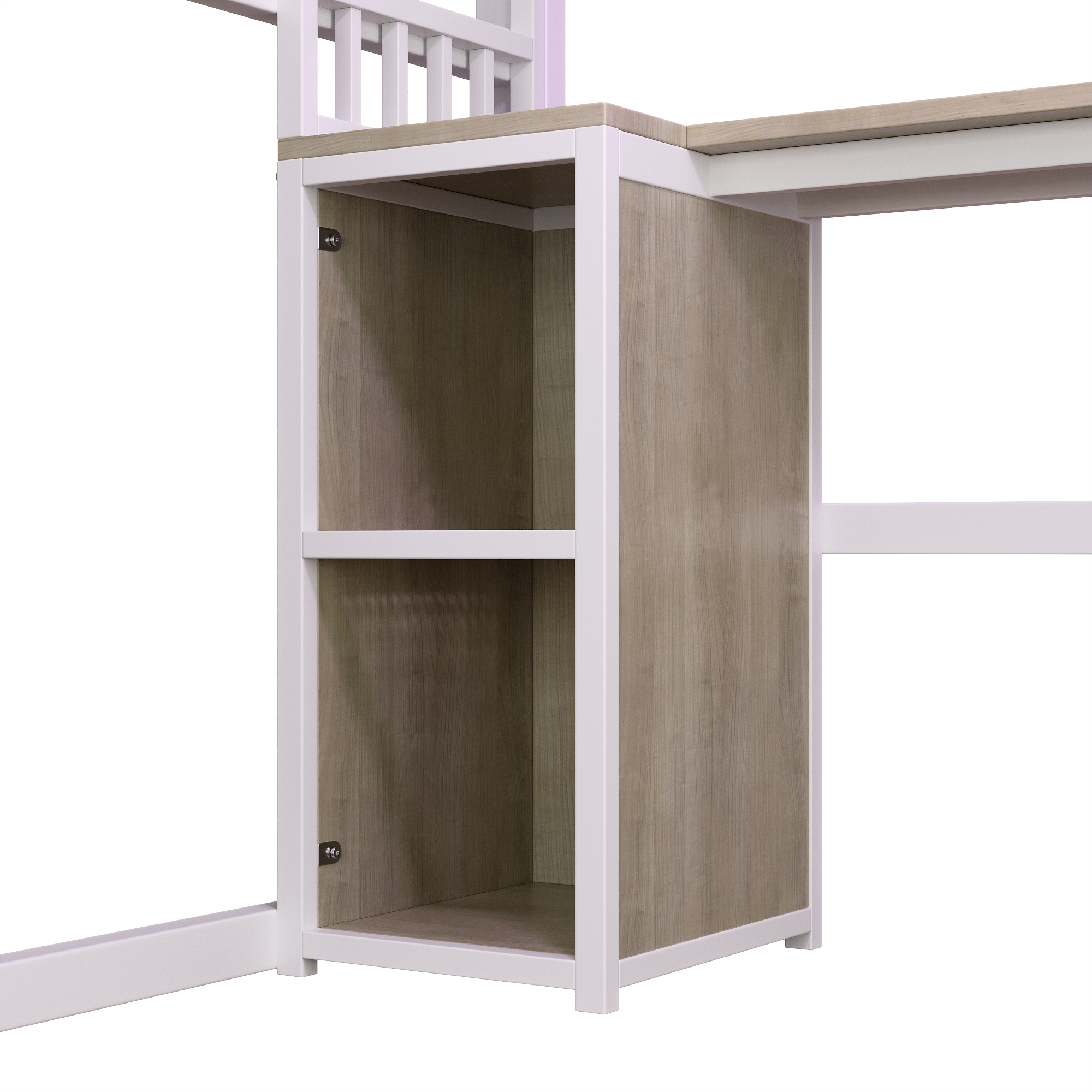 lit mezzanine avec bureau - vue 1