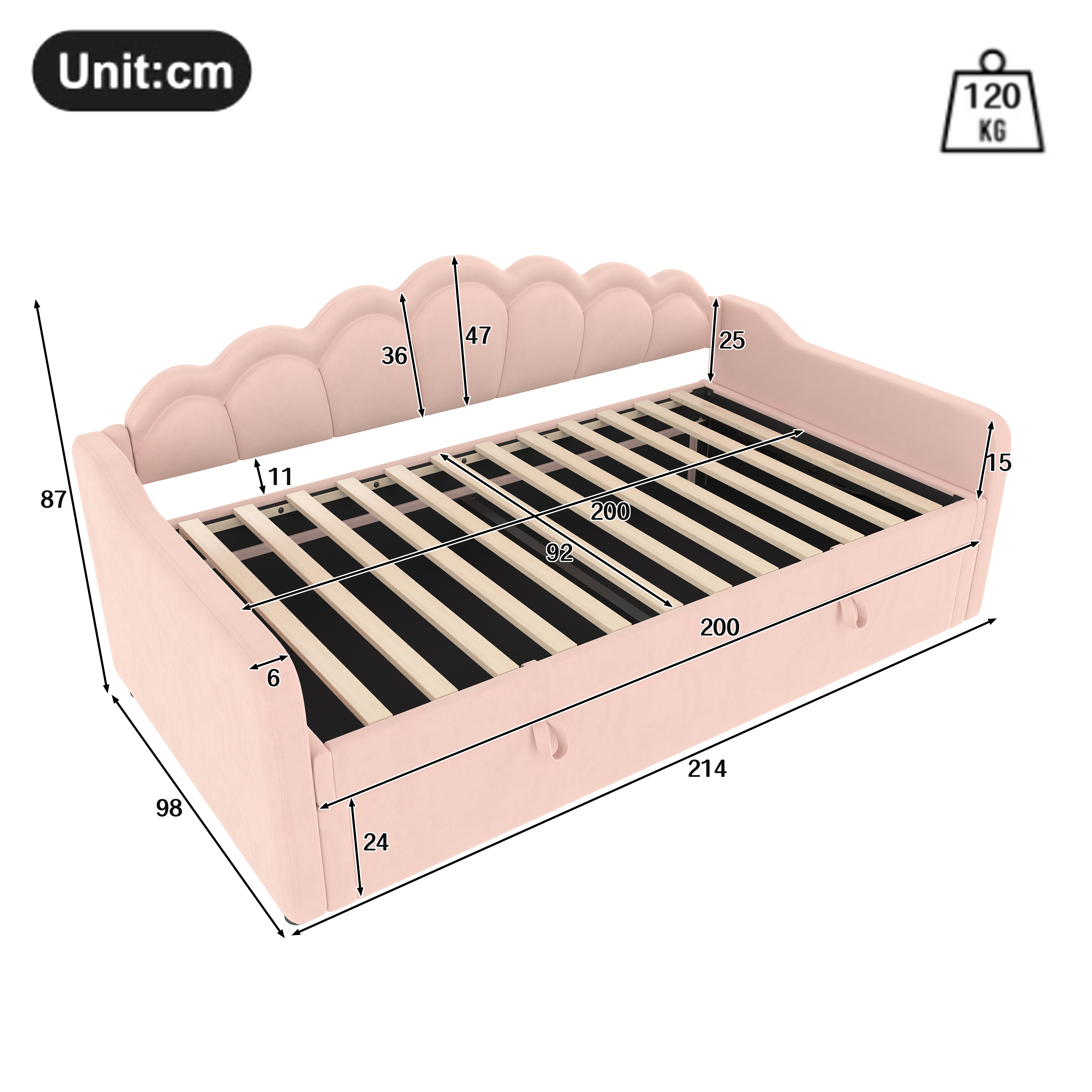 Dimensions du lit banquette