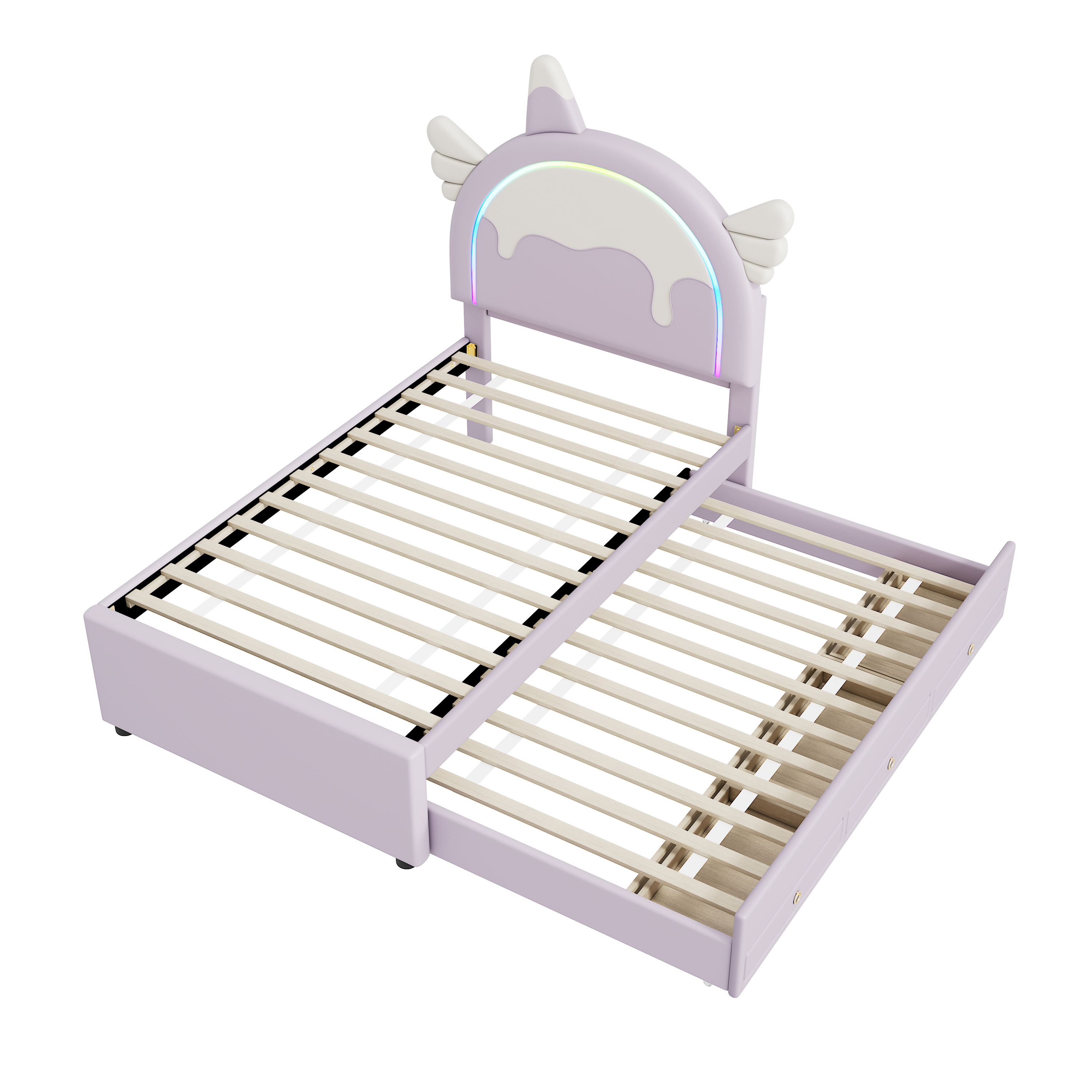 Lit enfant design licorne en PU et MDF avec lit es - image 8