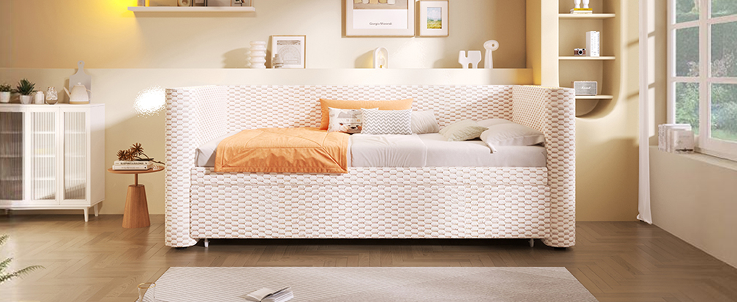 Daybed convertible 90/180 x 200 cm en velours et M - image 26