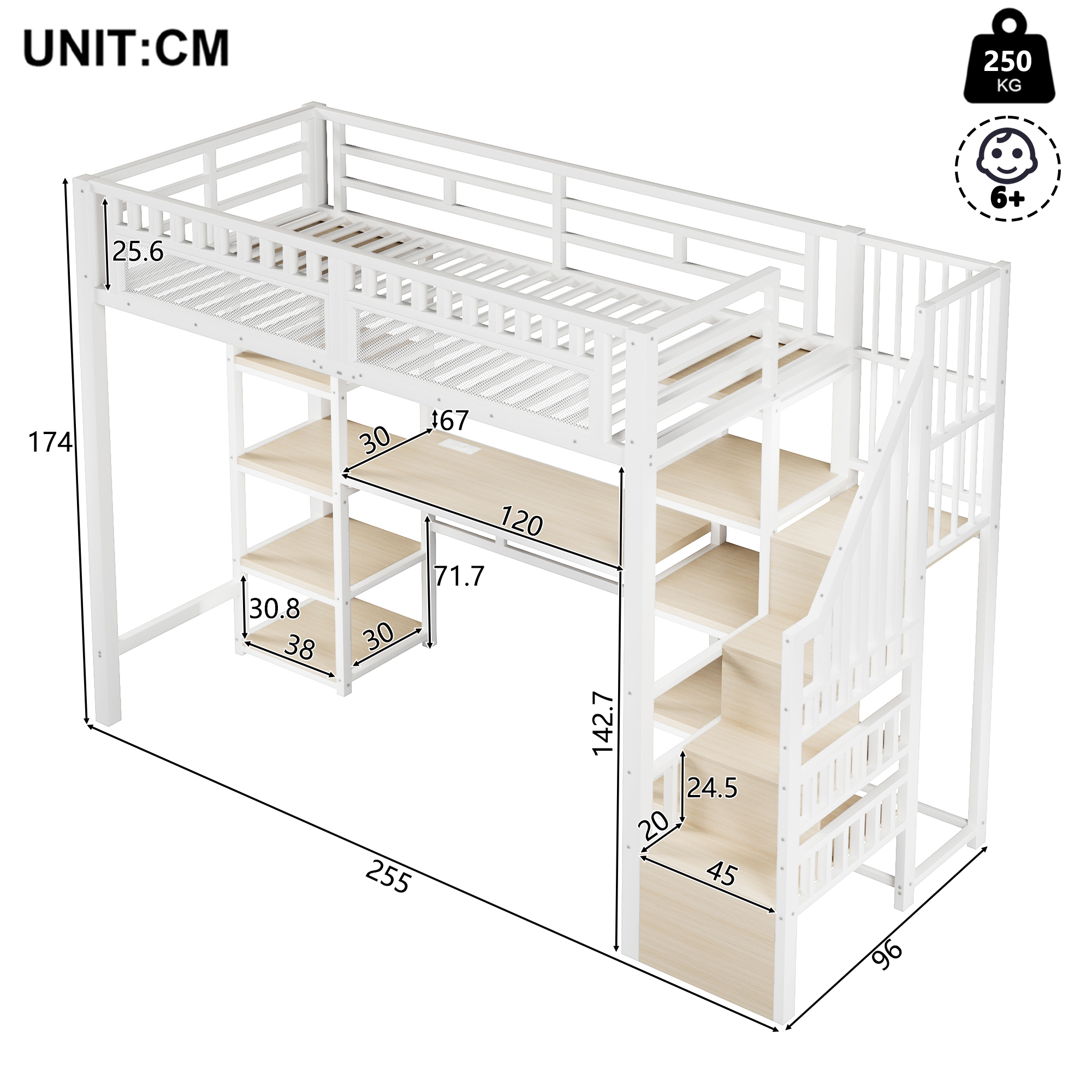 Dimensions du lit mezzanine