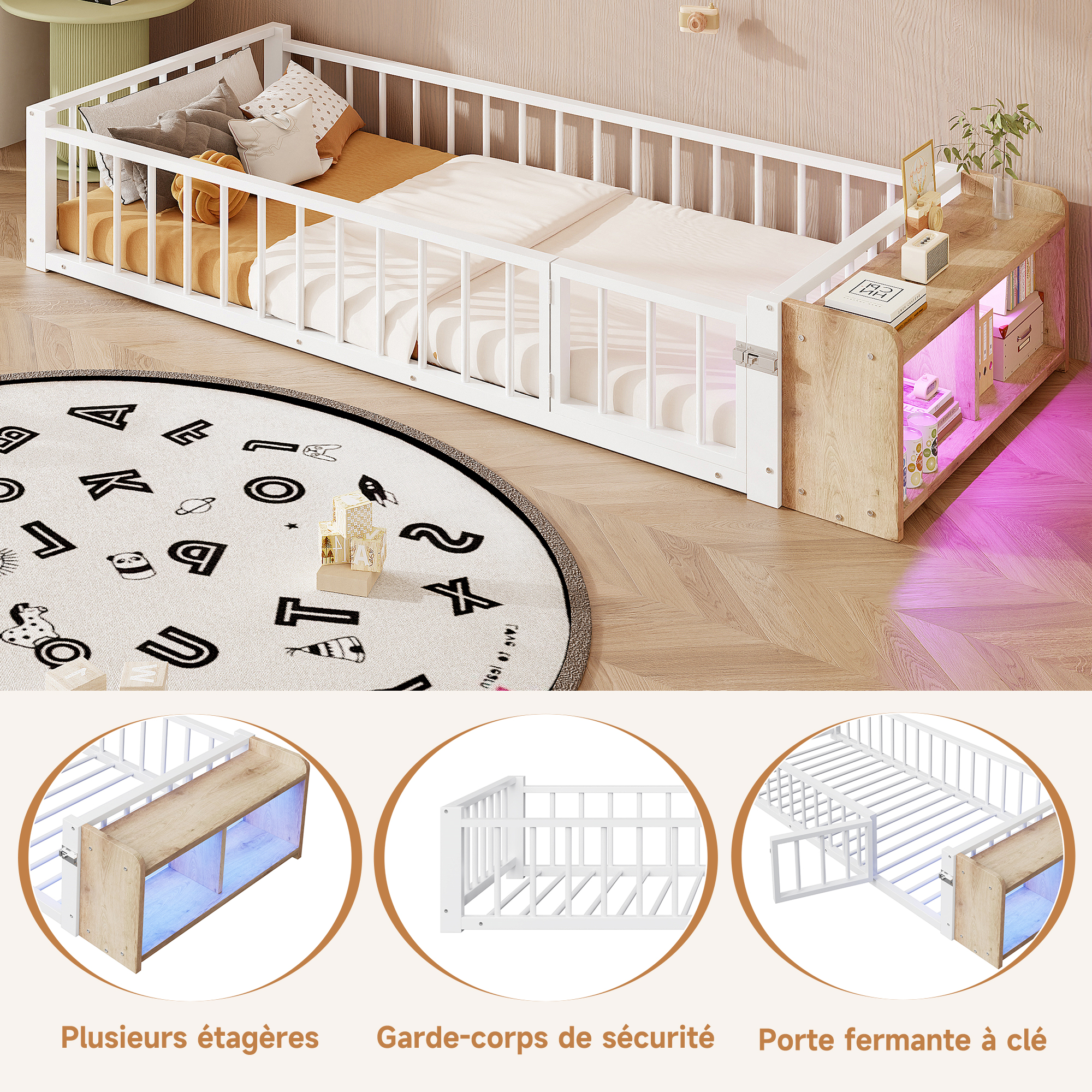 lit au sol enfant - vue 3