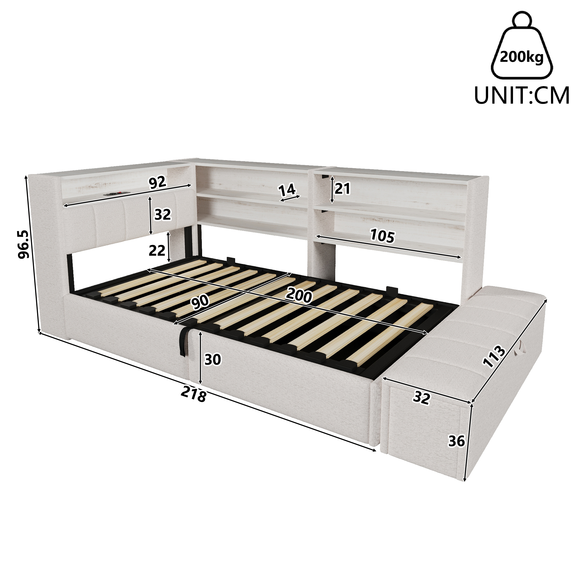 Dimensions du canapé convertible