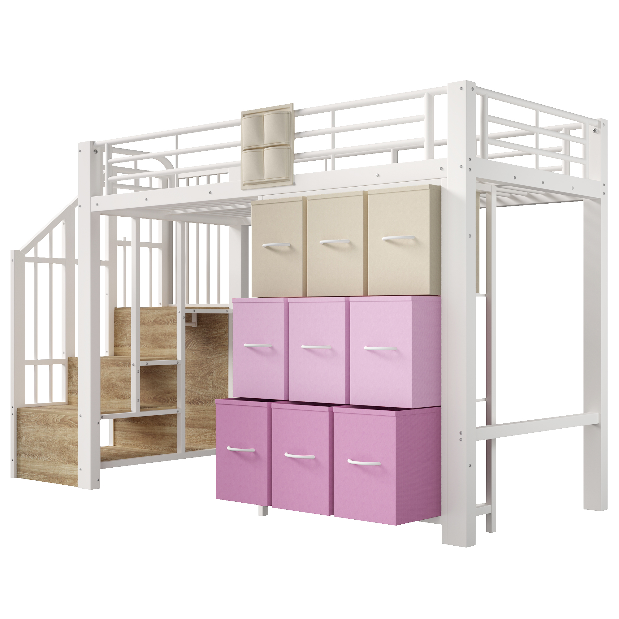lit mezzanine avec bureau - vue 1
