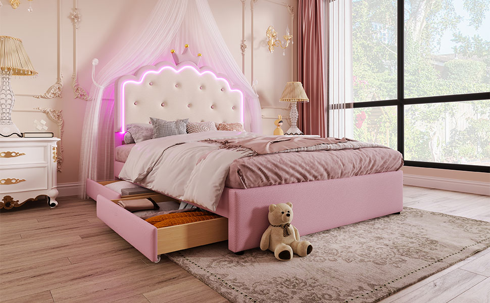 vue de face lit enfant