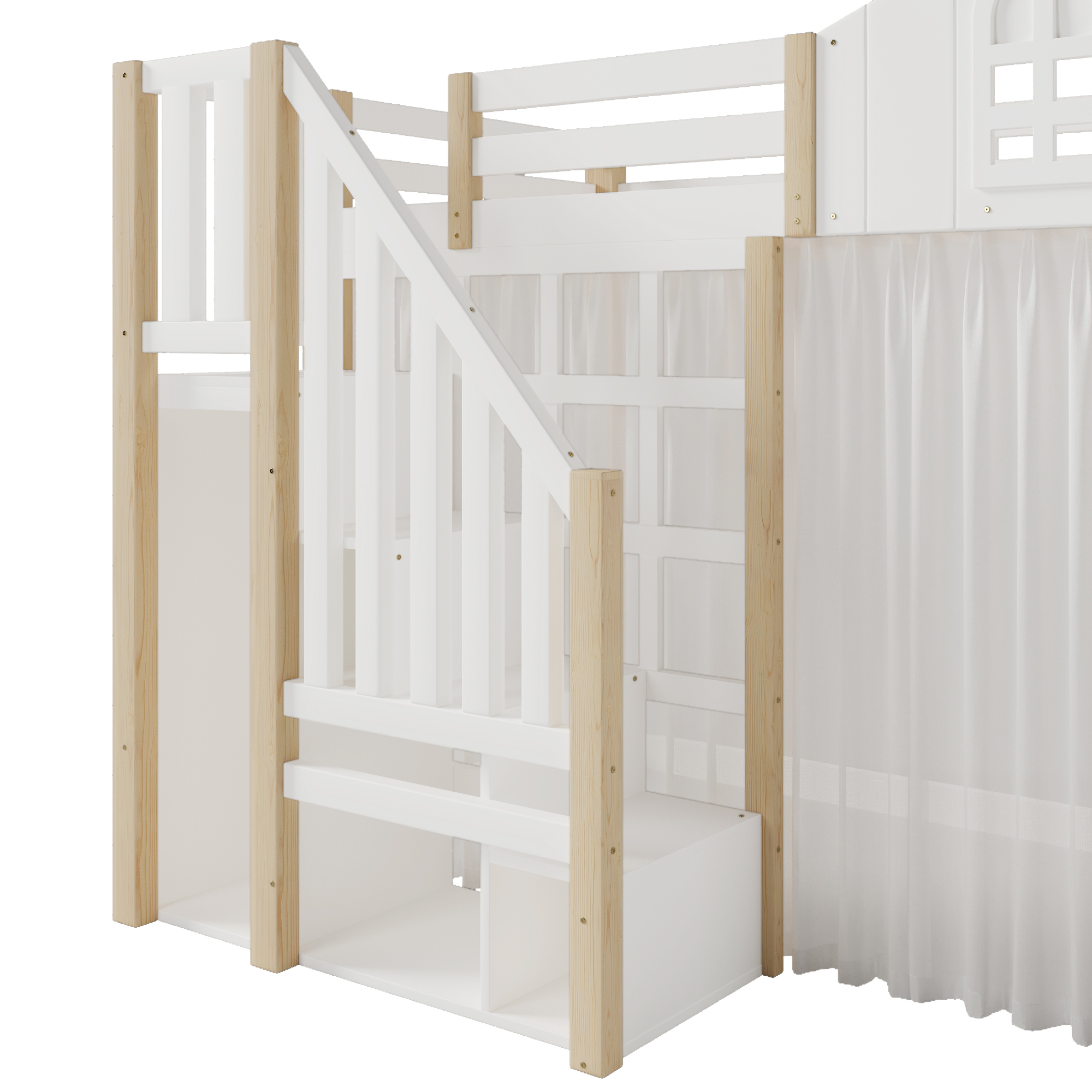 lit mezzanine avec bureau - vue 1