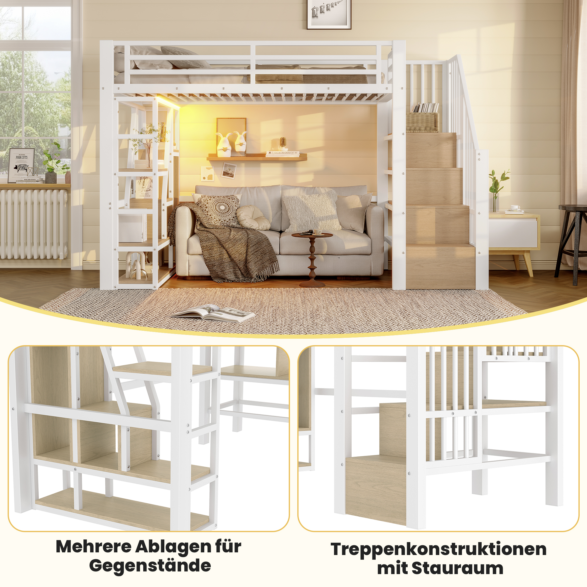 Détail du lit mezzanine