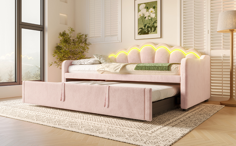 Daybed convertible avec lit escamotable 90/180 x 2 - image 26