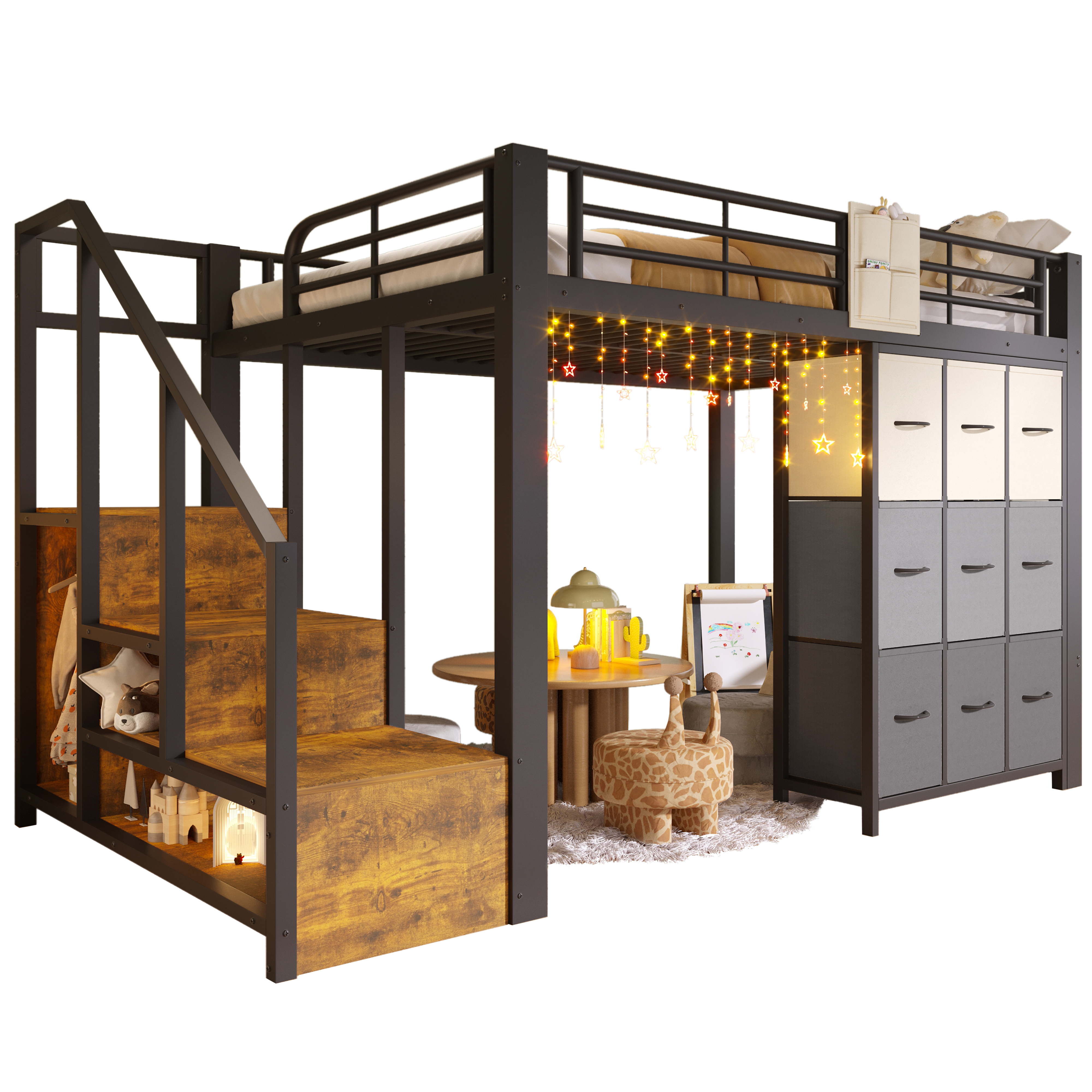 lit mezzanine avec bureau - vue 5