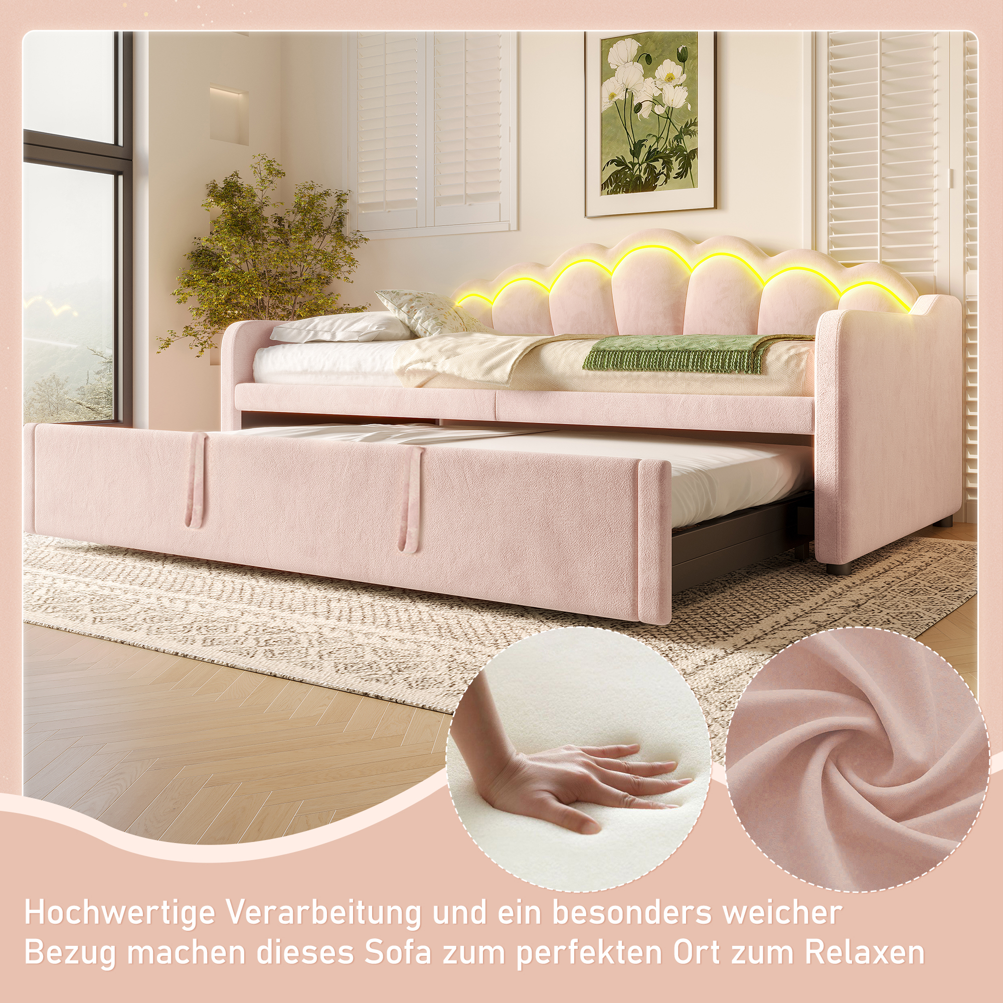 Daybed convertible avec lit escamotable 90/180 x 2 - image 11