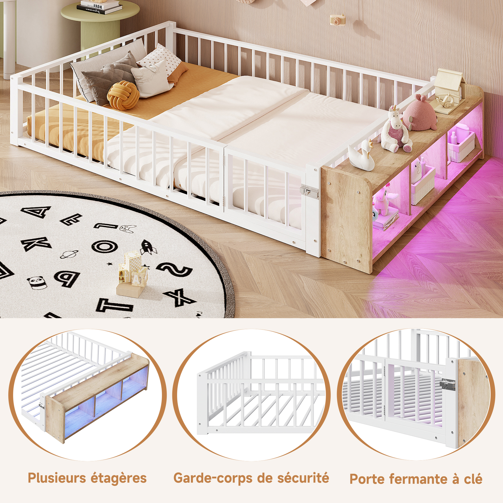 lit au sol enfant - vue 3