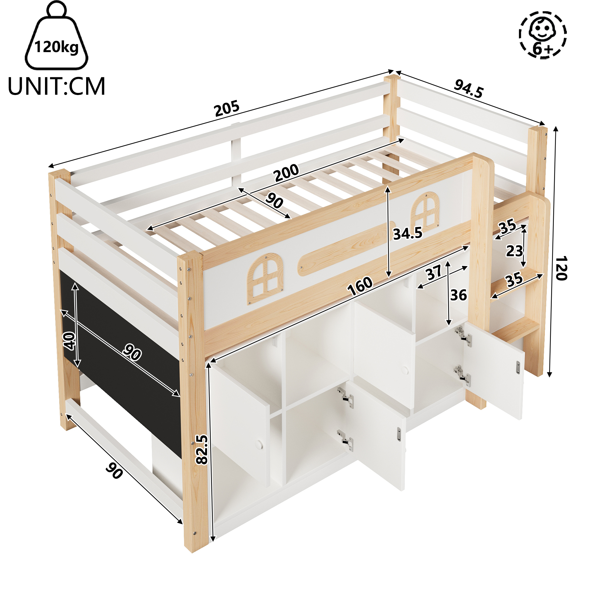 Points forts du lit demi-hauteur