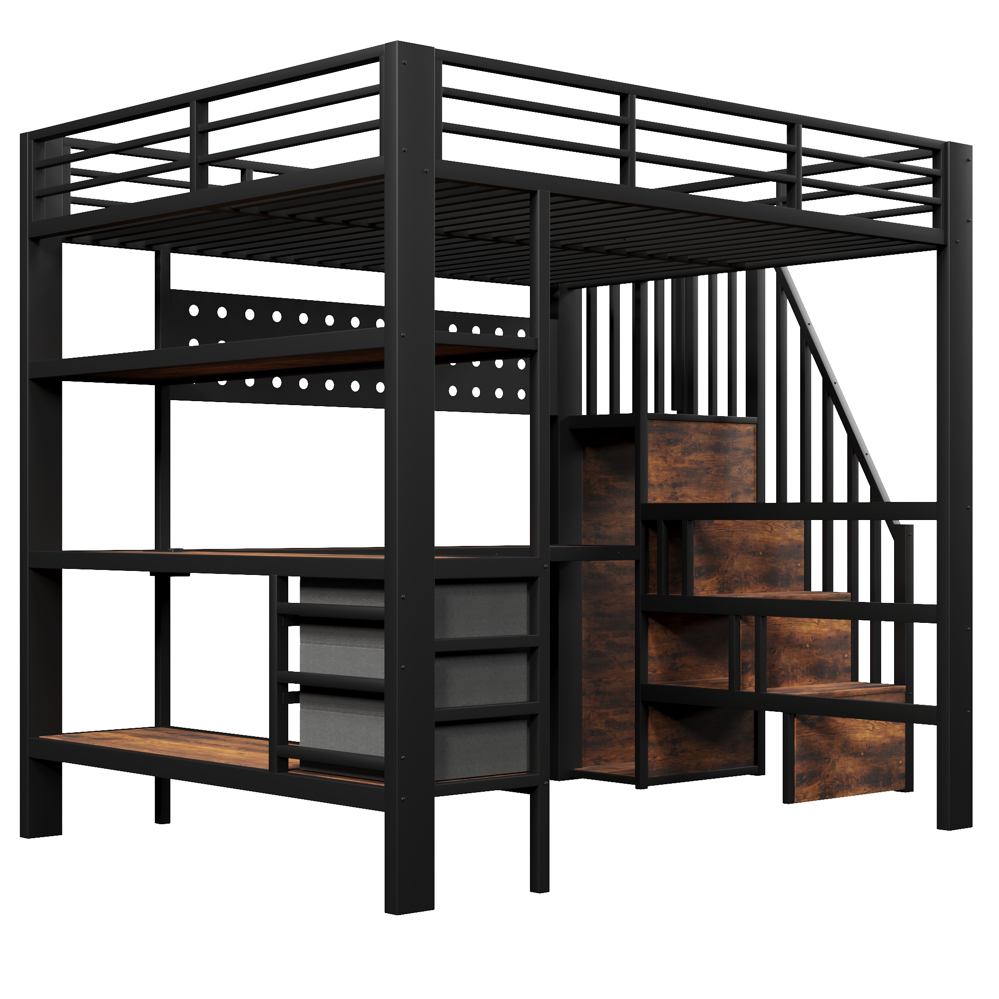 Lit mezzanine design moderne noir