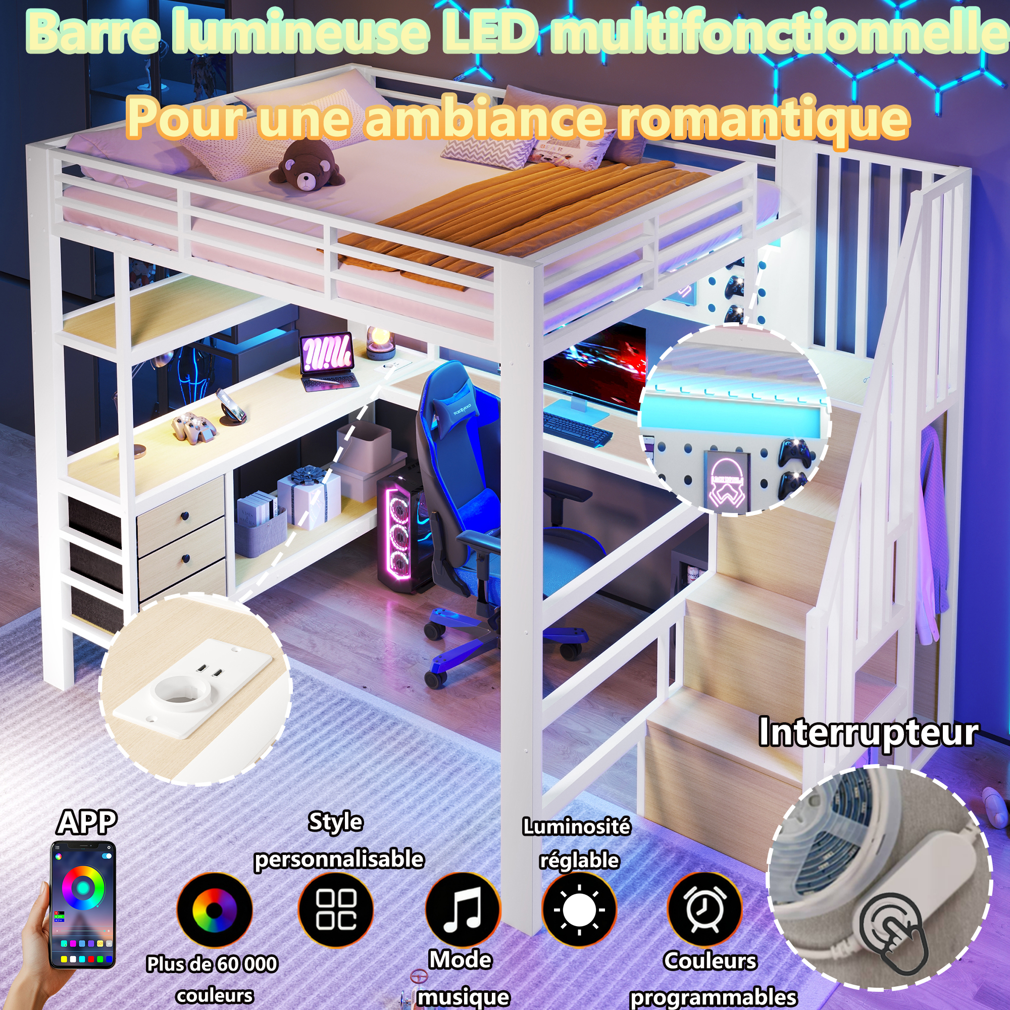 lit mezzanine enfant - vue 2