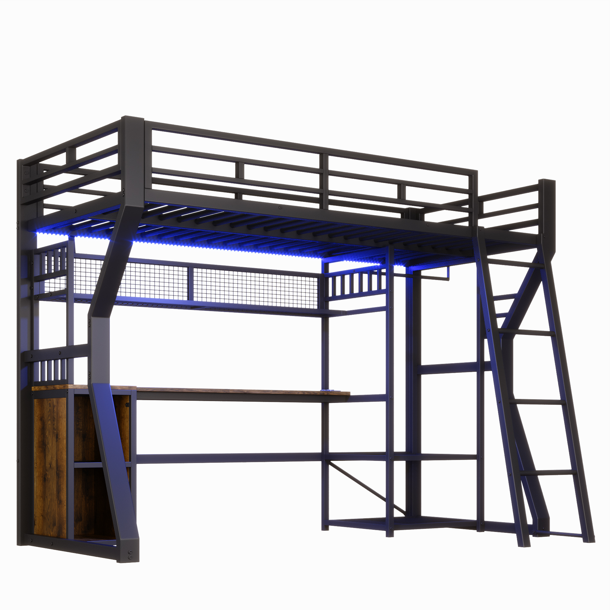 Lit mezzanine design moderne noir