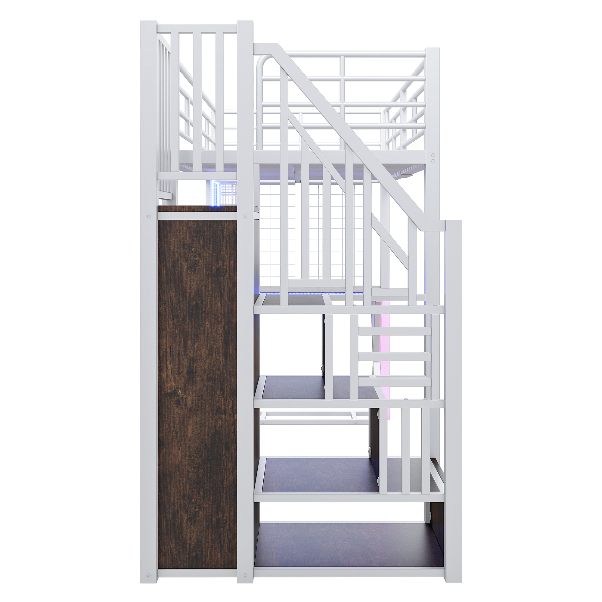 Lit mezzanine avec bureau intégré, éclairage LED r - image 9