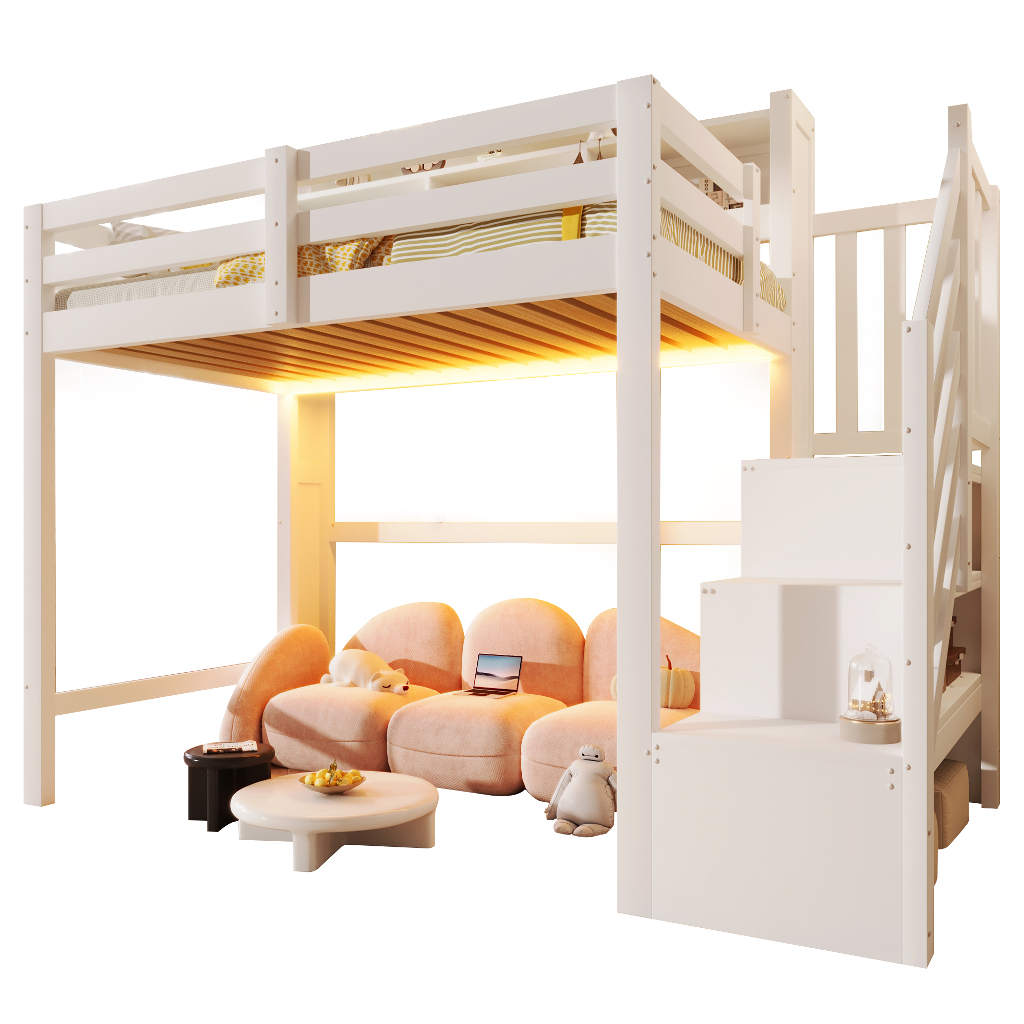 lit superposé enfant cabane - vue 4