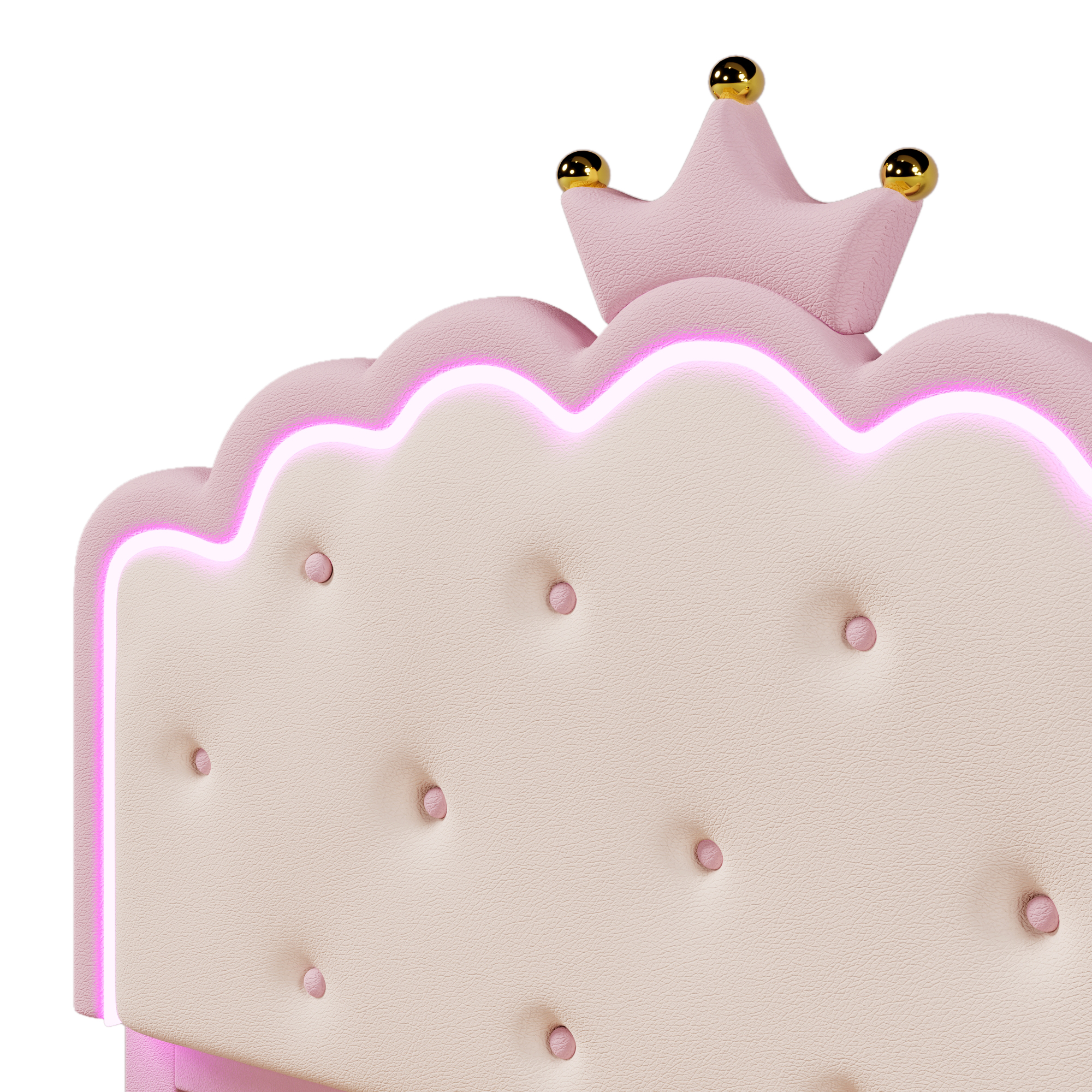 vue d’angle du lit enfant princesse