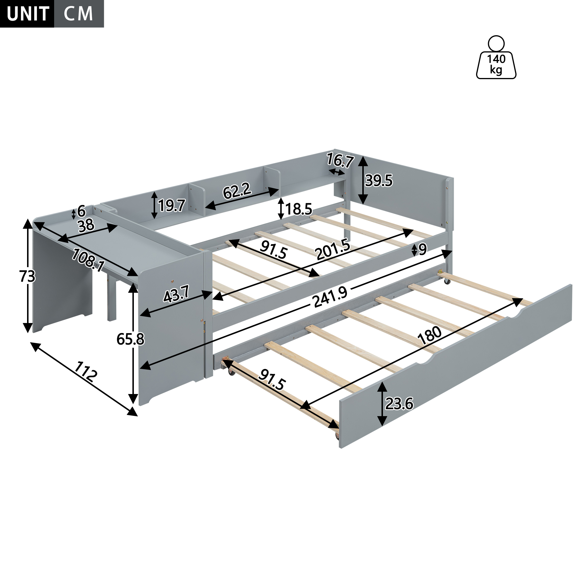 Dimensions du bureau