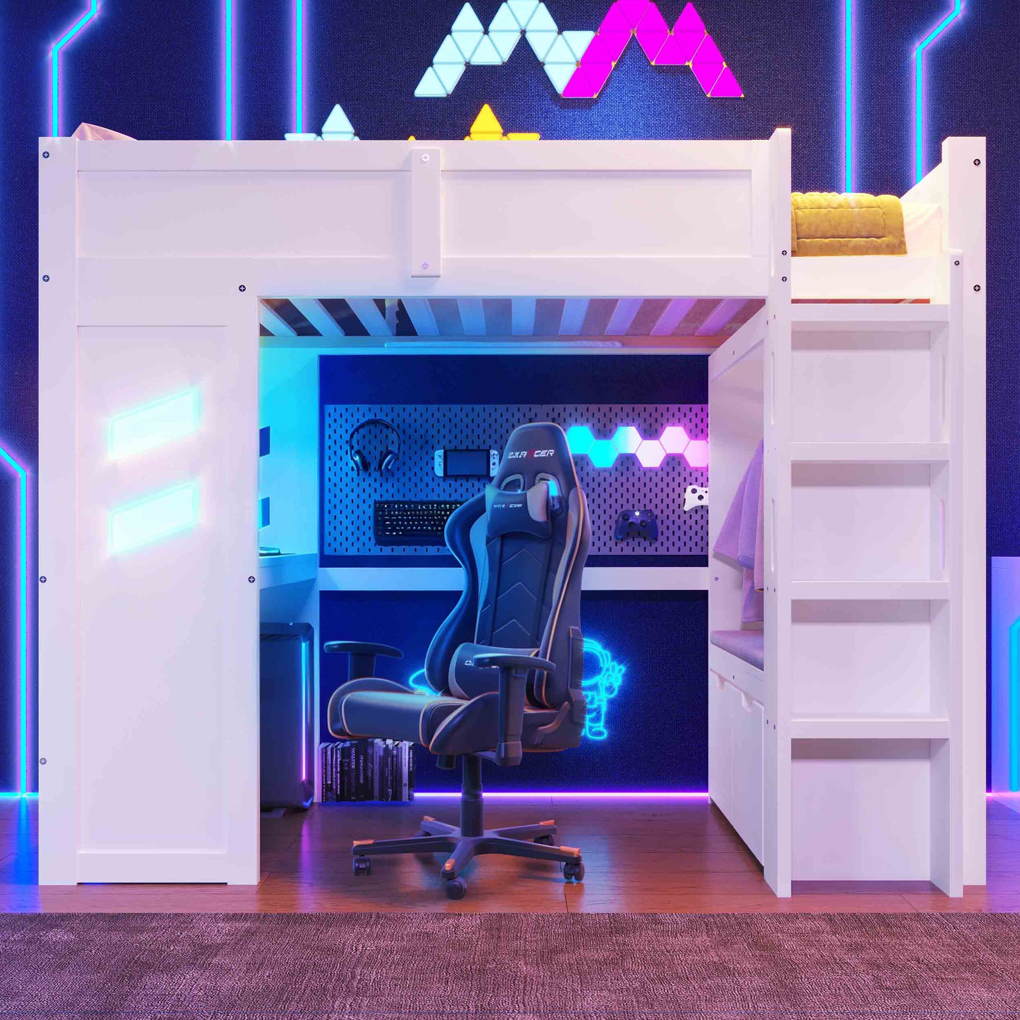 Vue principale du lit mezzanine