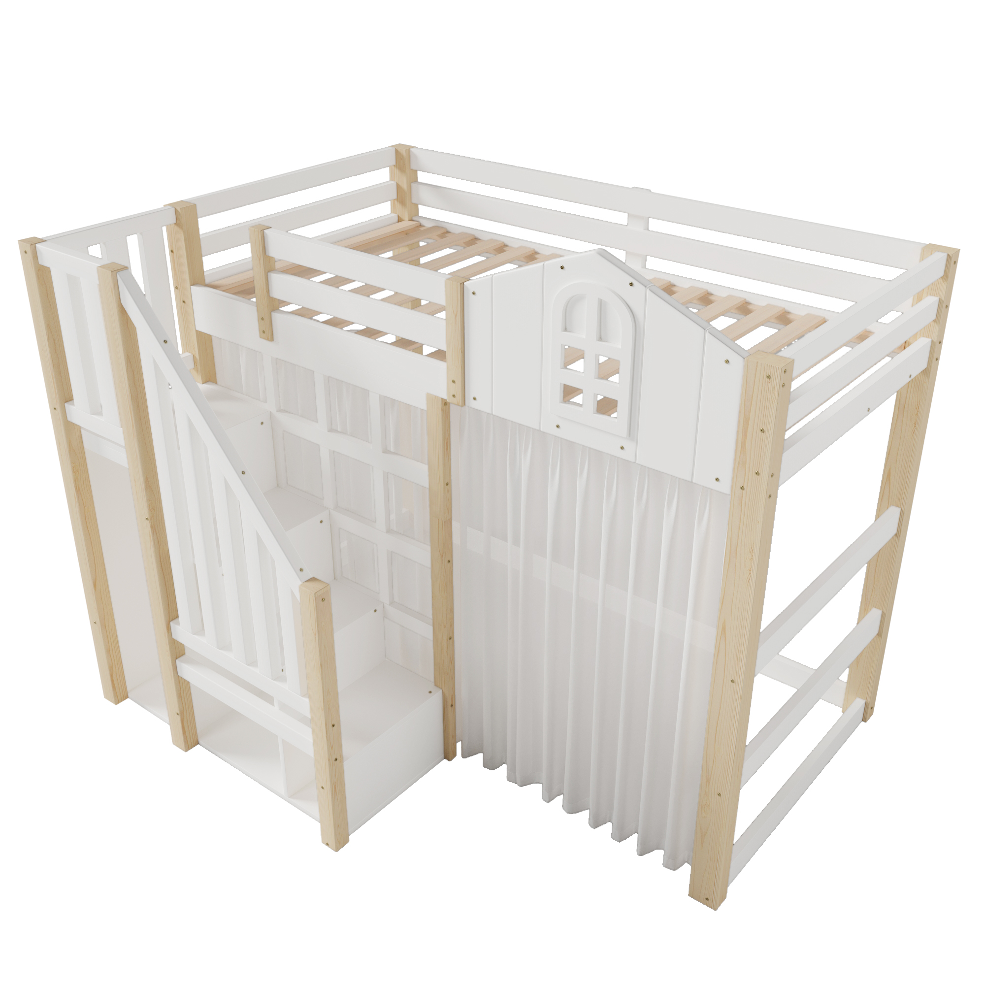 lit mezzanine avec bureau - vue 2