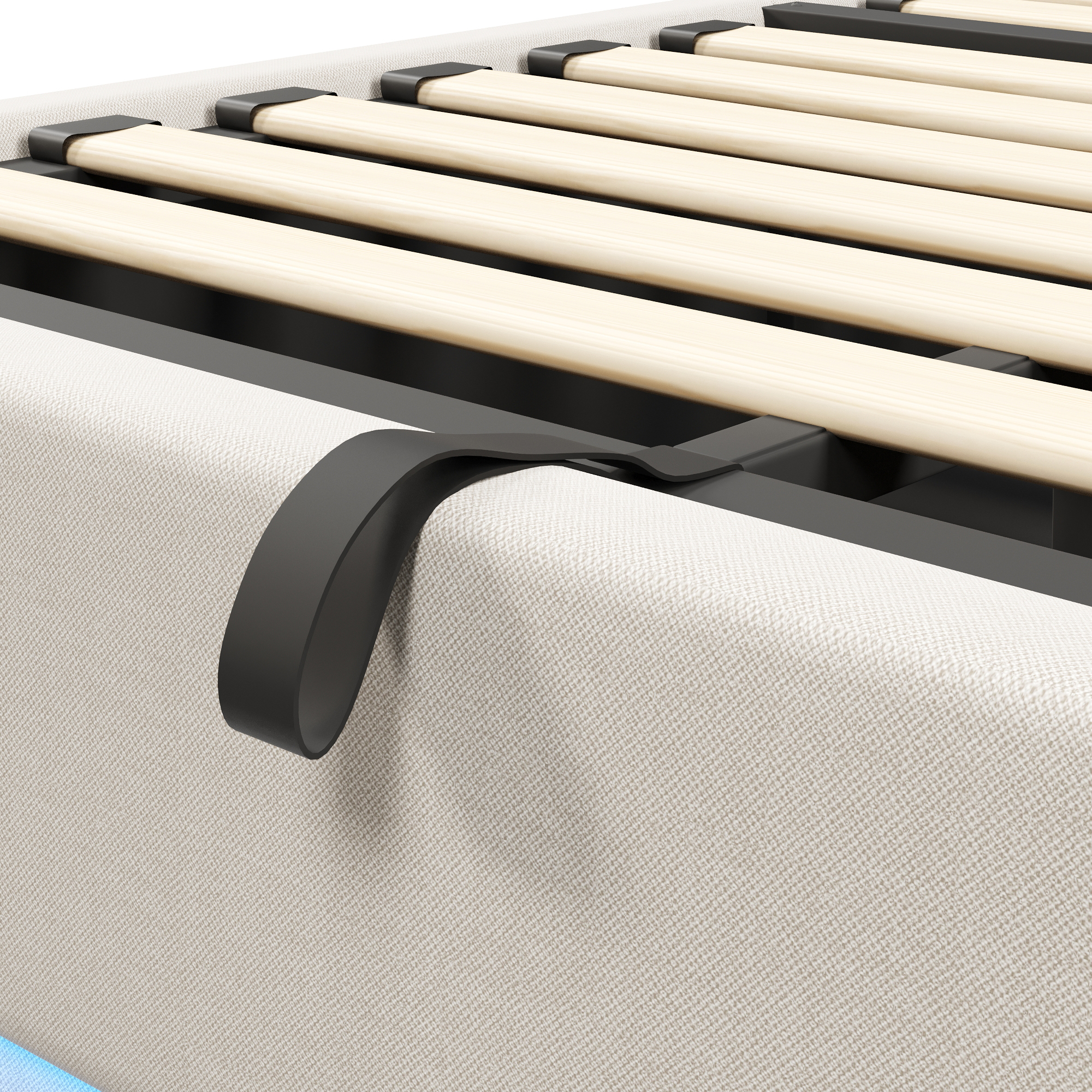 Lit rembourré 140 x 200 cm avec ports USB et Type- - image 22