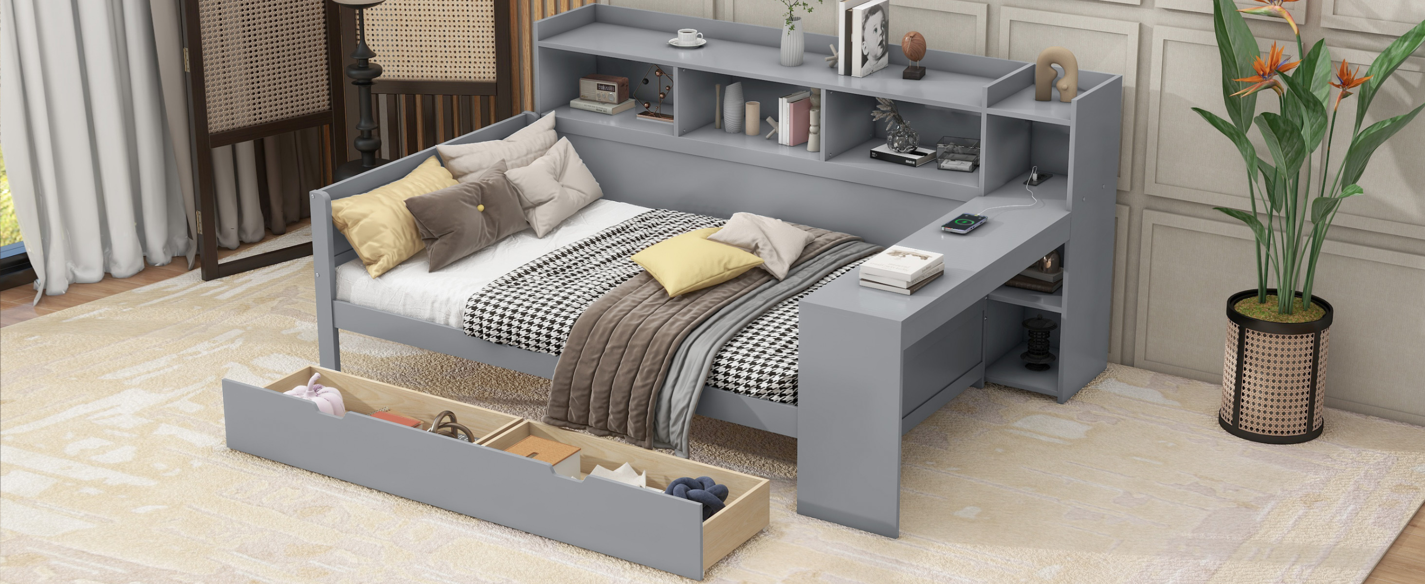 Lit multifonction avec ports de charge USB, éclair - image 19
