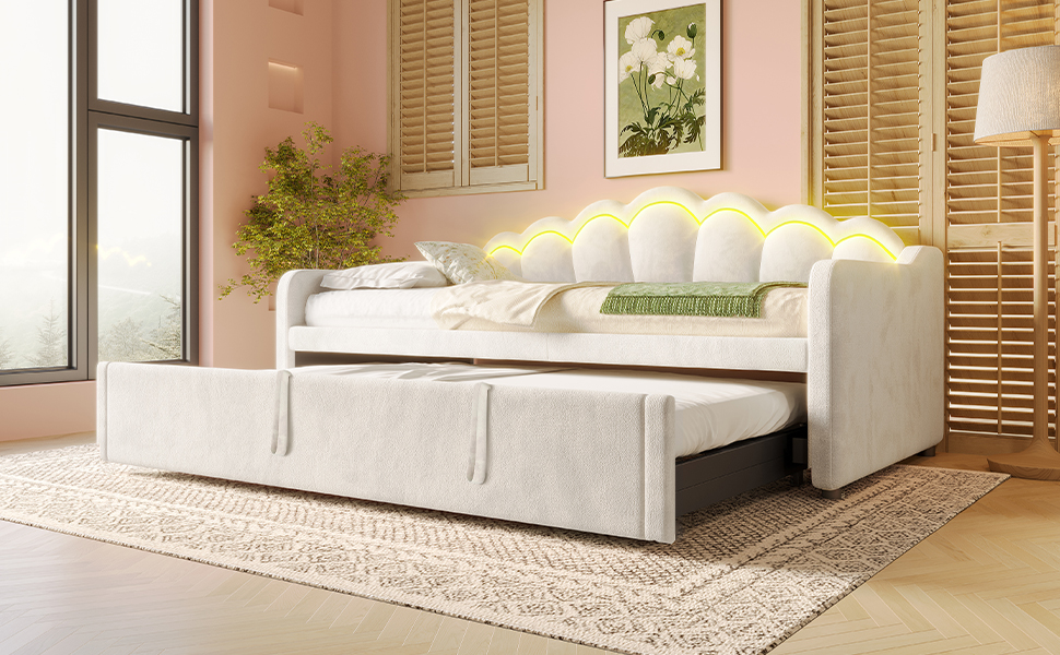 Lit en velours et MDF, design ondulé, convertible 3 formes (canapé, chaise longue, lit), pour chambre et salon, matériau chaleureux, design artistique, utilisation flexible, style moderne élégant, confort - image 19