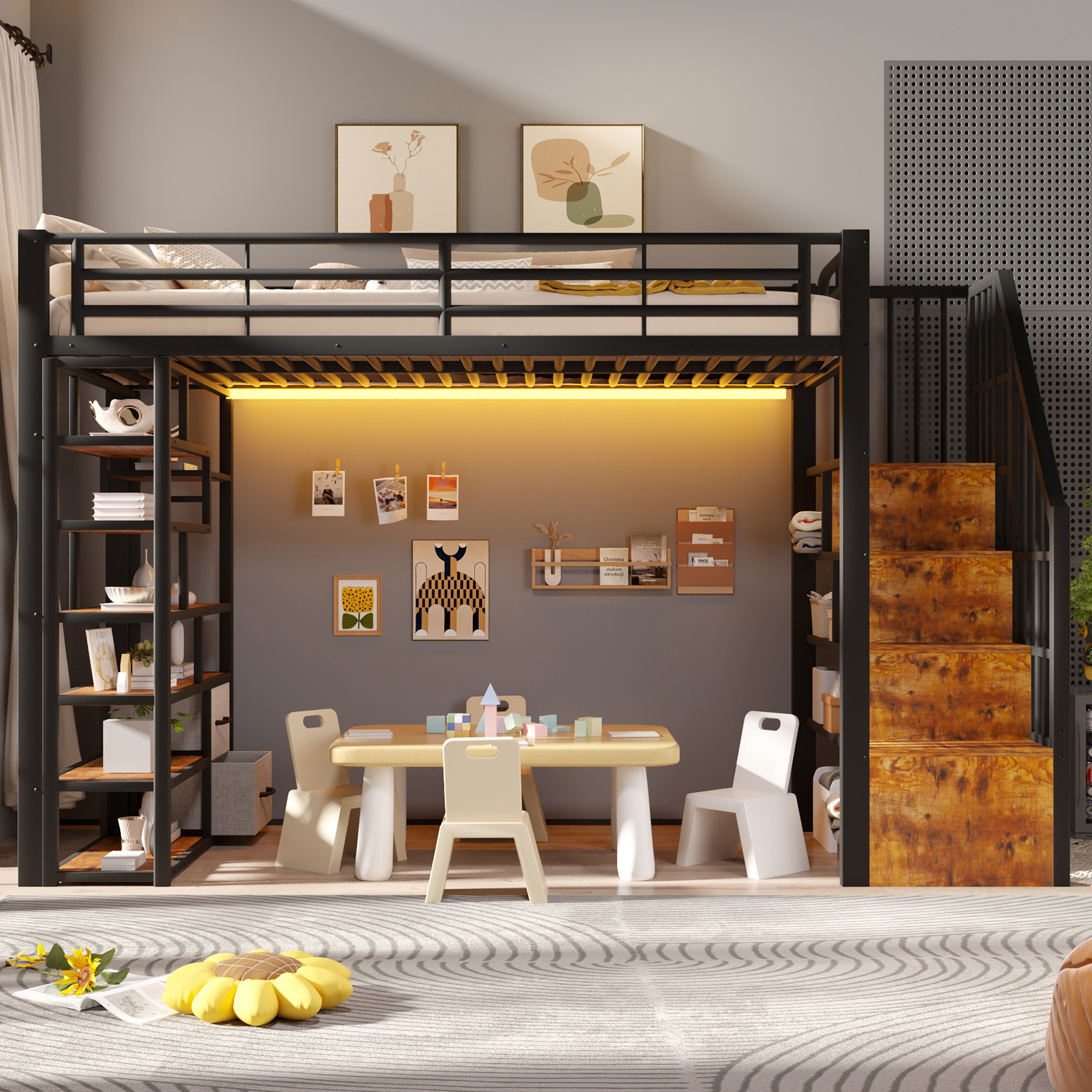 Détail du lit mezzanine