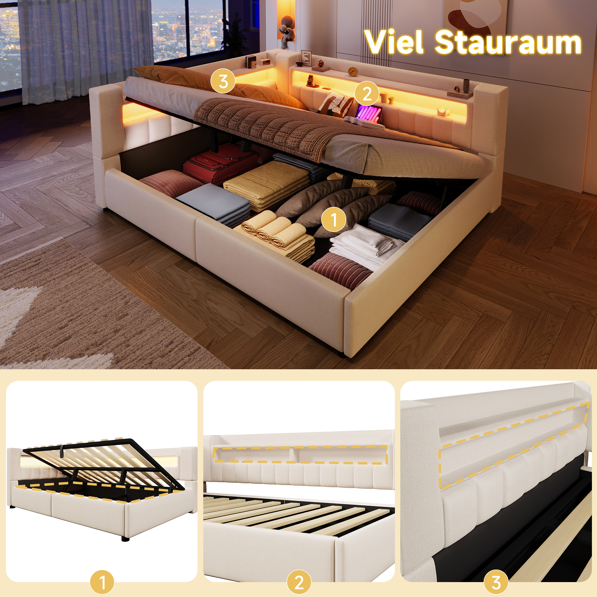 Des rangements organisés autour du couchage