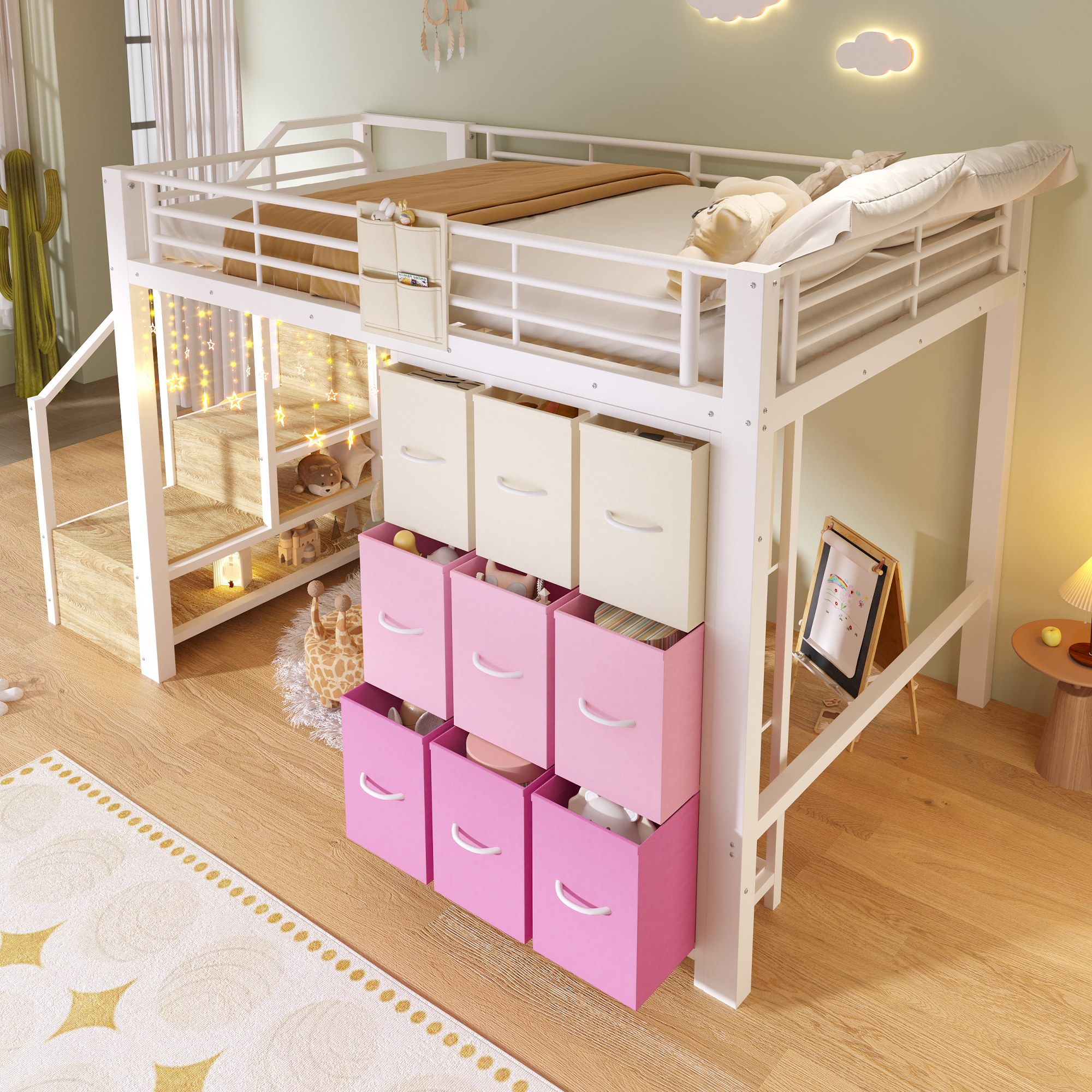 lit mezzanine avec bureau - vue 4