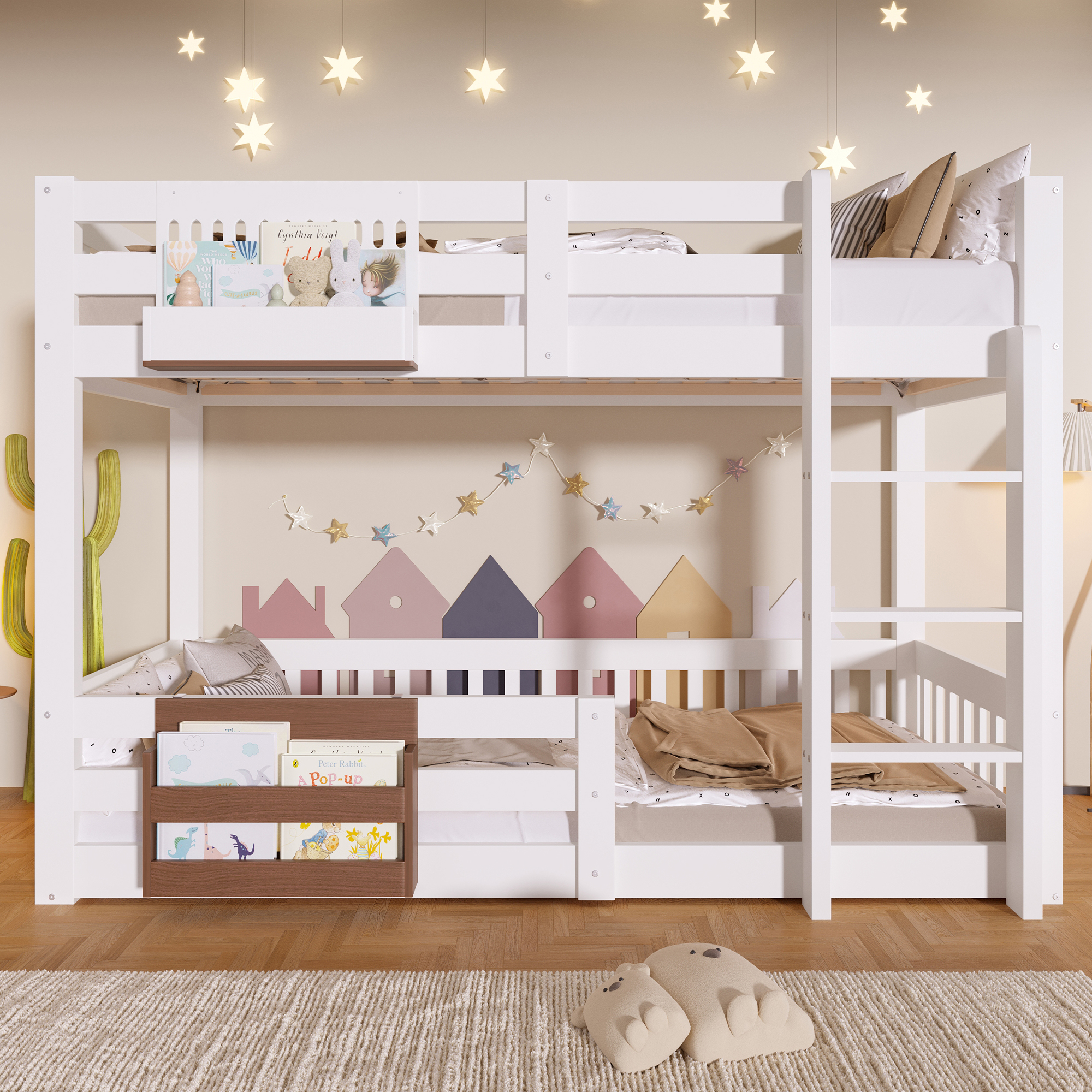 lit superposé enfant cabane - vue 2