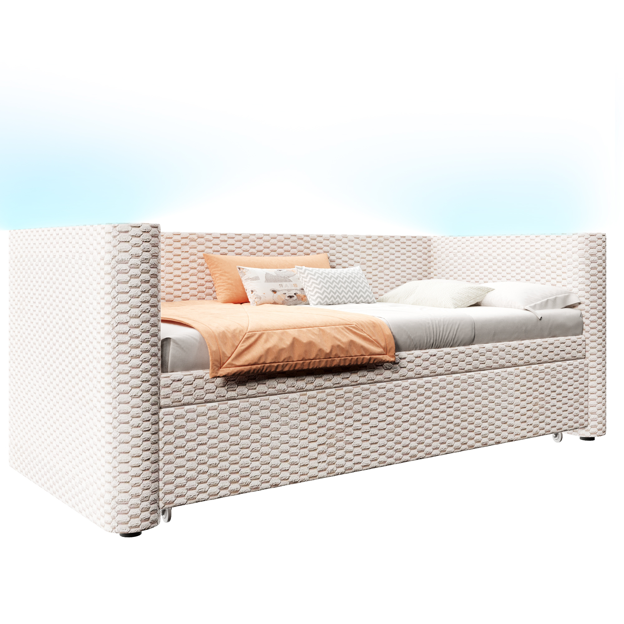 Daybed convertible 90/180 x 200 cm en velours et M - image 10