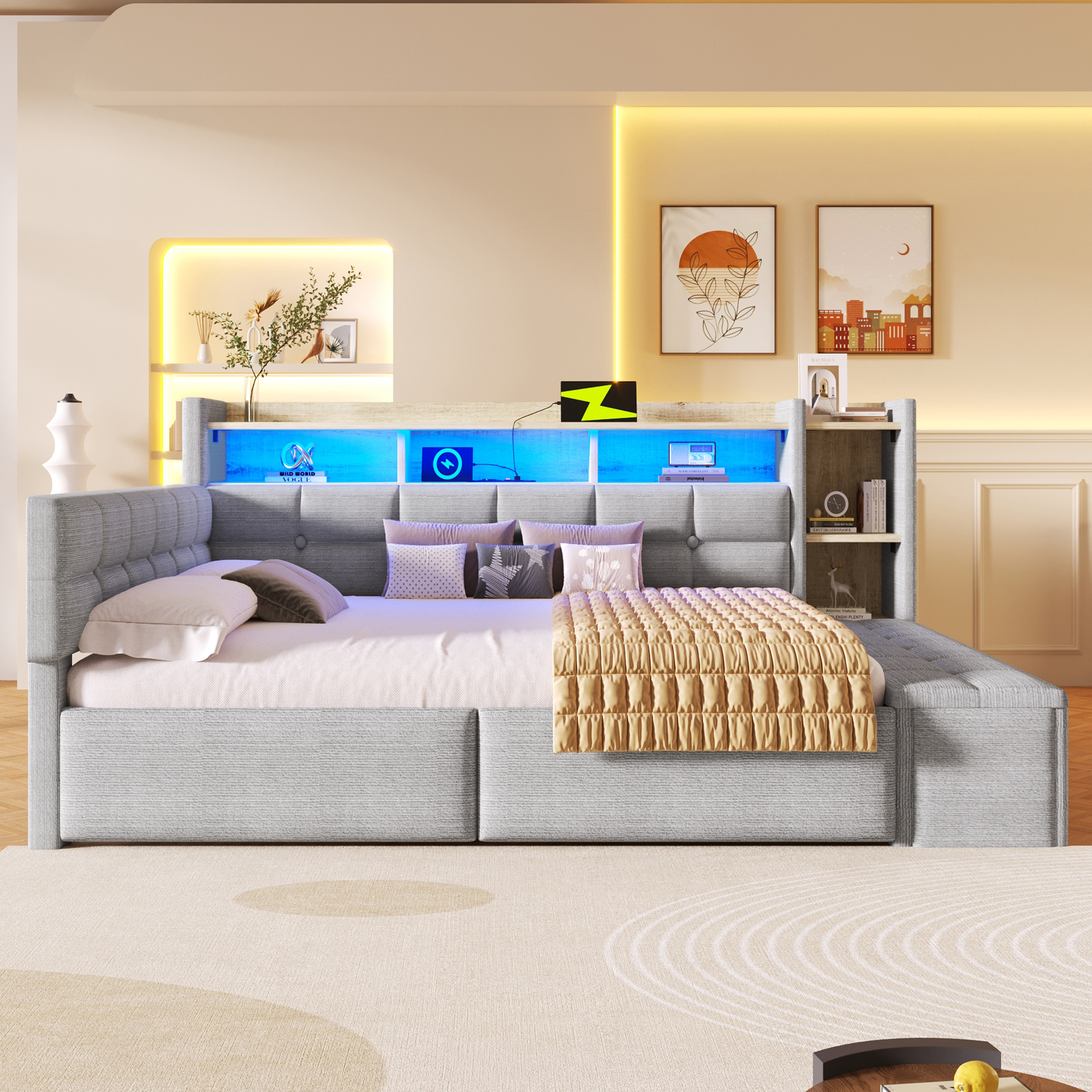 Détail du lit banquette