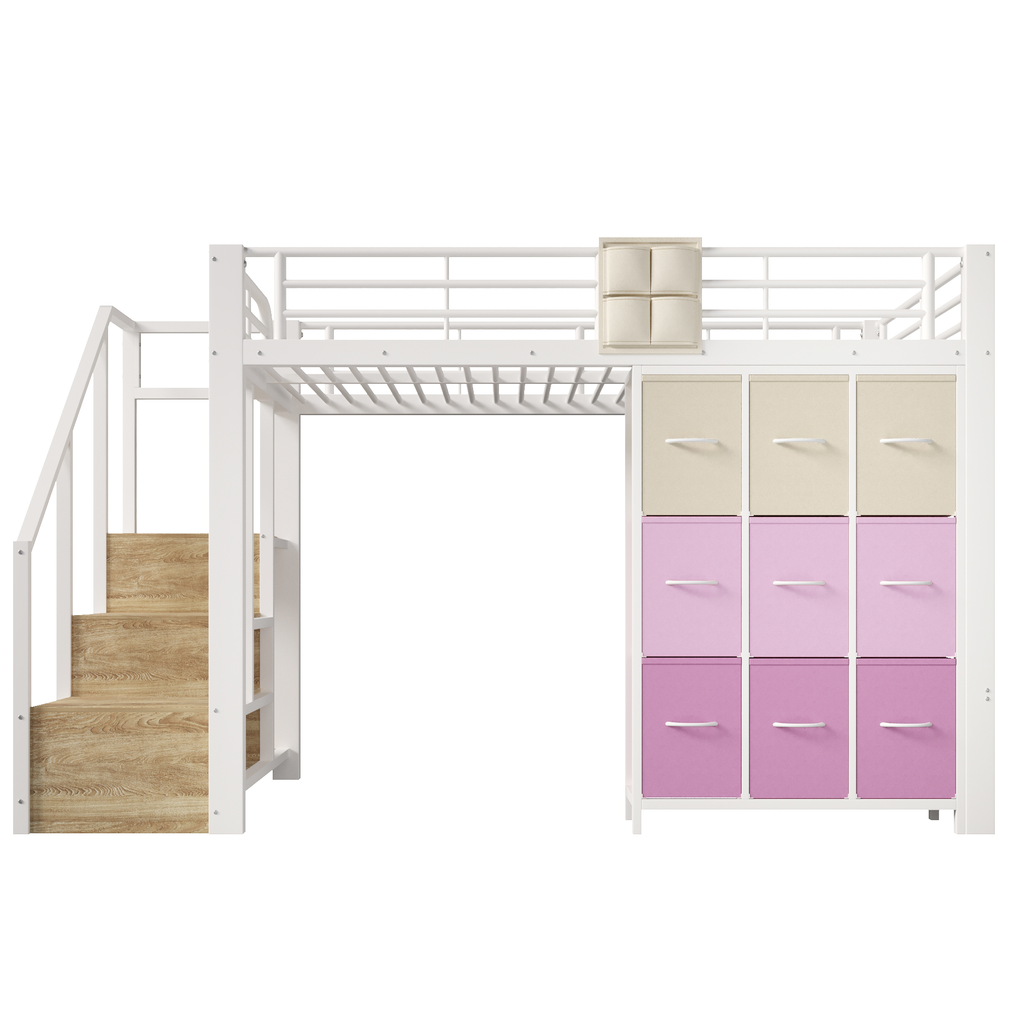 lit mezzanine avec bureau - vue 1