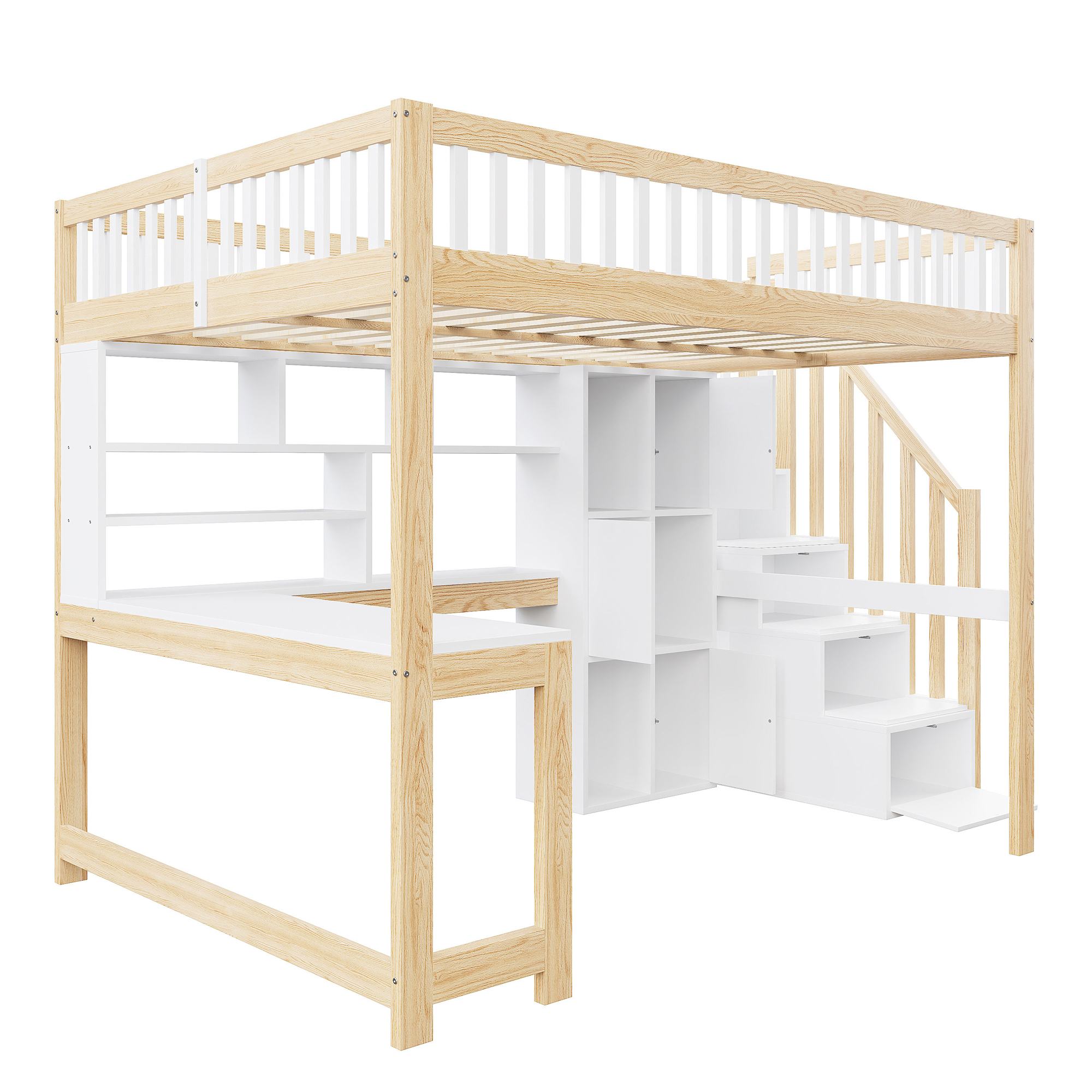 lit mezzanine avec bureau - vue 4