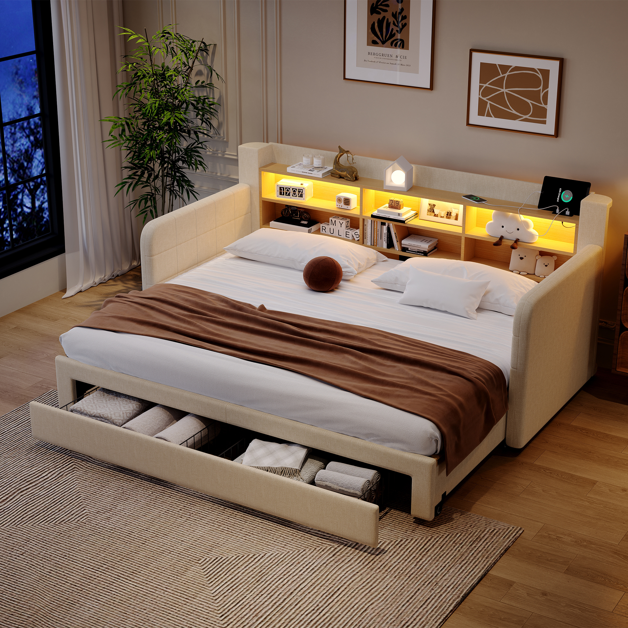 Lit banquette gigogne – Un lit banquette qui accueille aussi vos invités