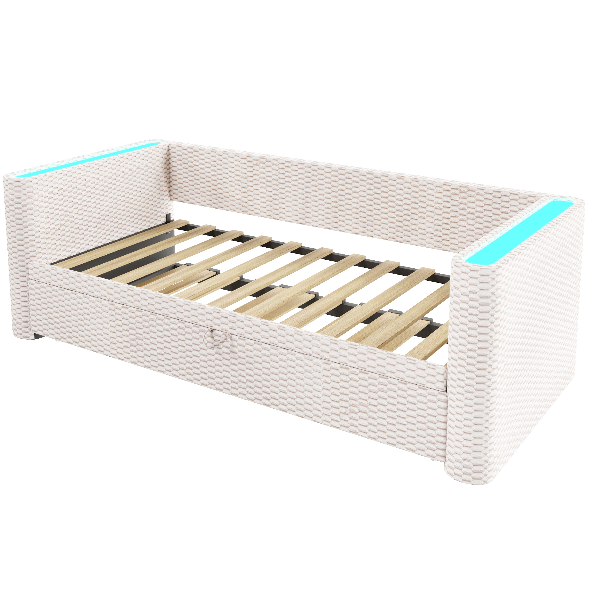 Daybed convertible 90/180 x 200 cm en velours et M - image 16