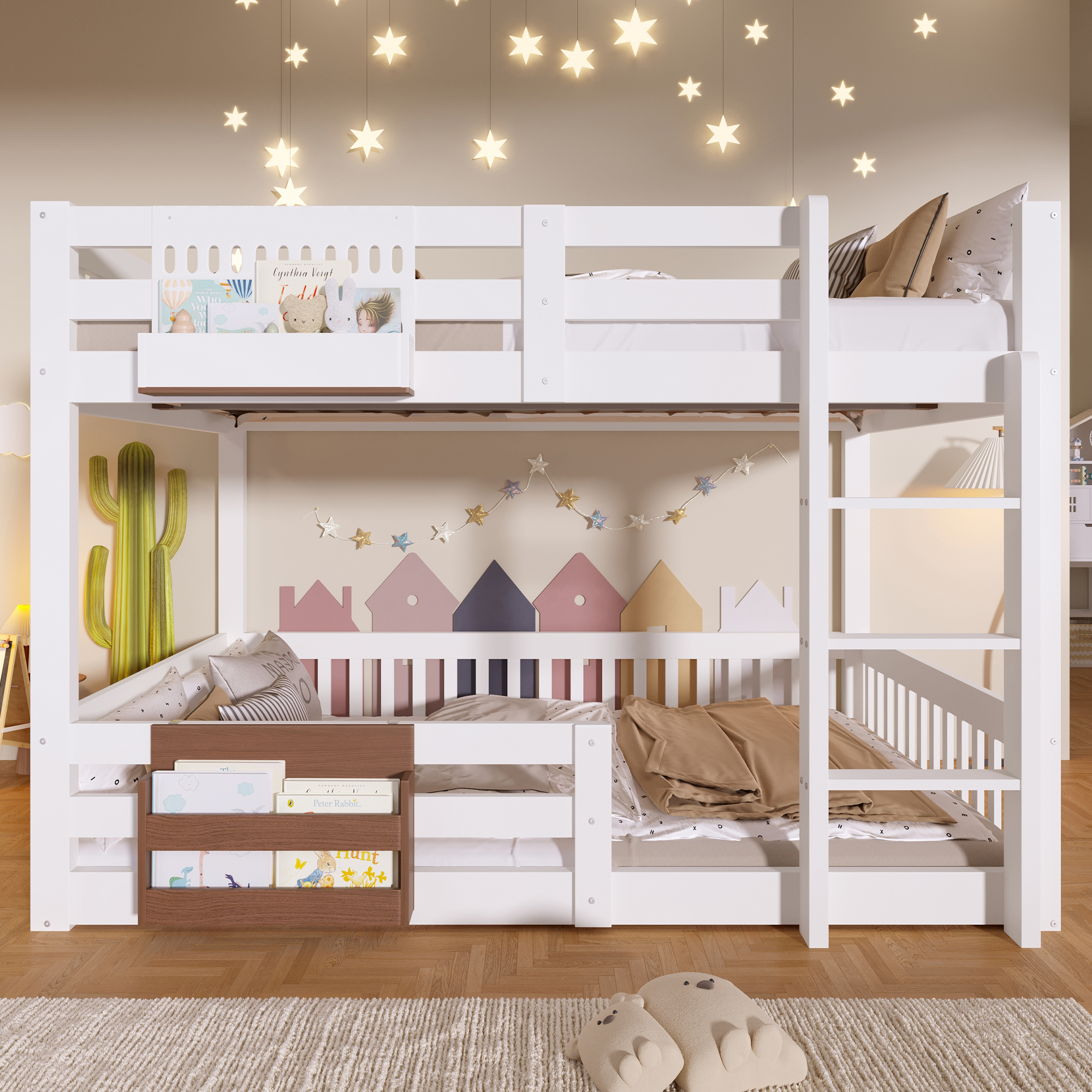 lit superposé enfant cabane - vue 2
