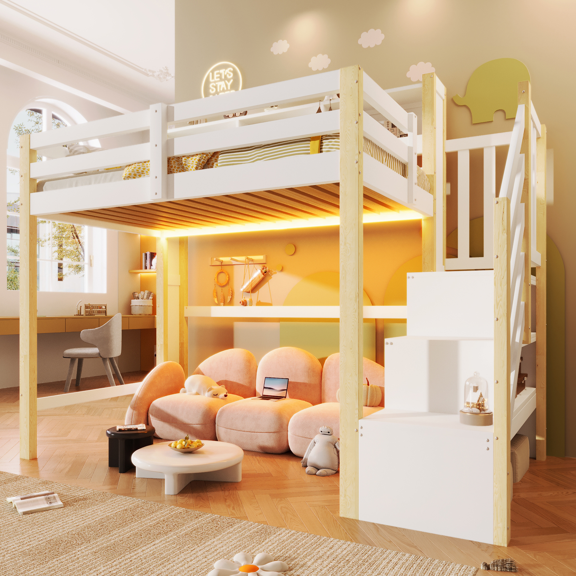 lit superposé enfant cabane - vue 4