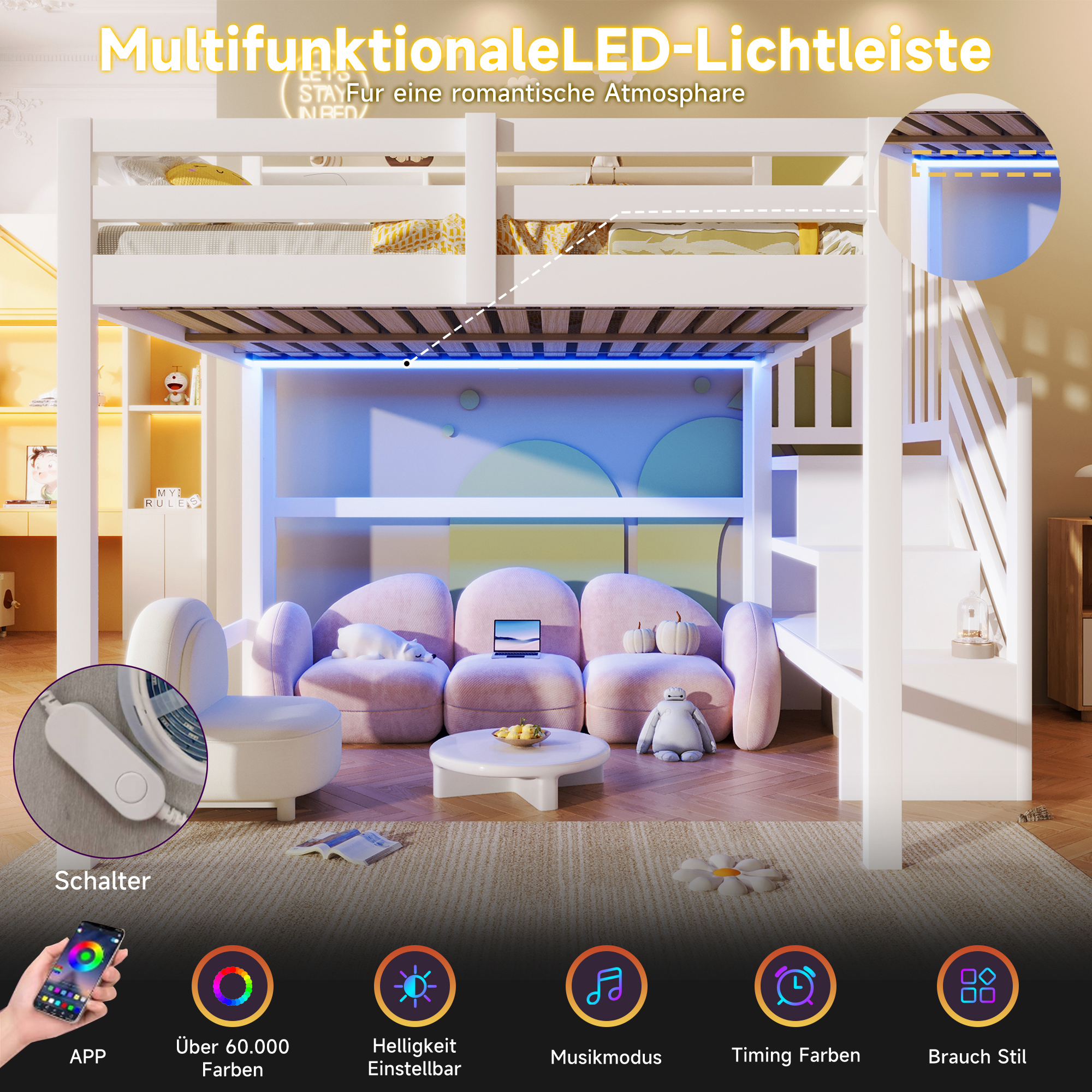 lit superposé enfant cabane - vue 1