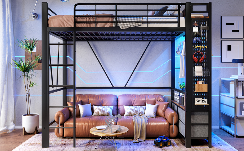 Lit en fer et MDF avec tringles suspendues, 4 tiroirs, pour chambre, structure forte, beaucoup de rangement vertical, utilisation optimale espace, design fonctionnel, style moderne, stabilité, durabilité - image 18