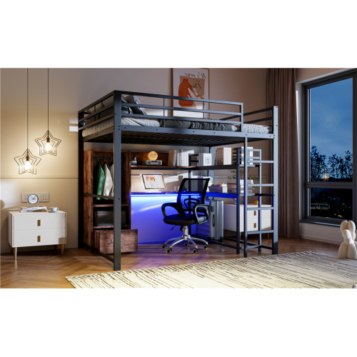 Lit superposé structure fer et MDF