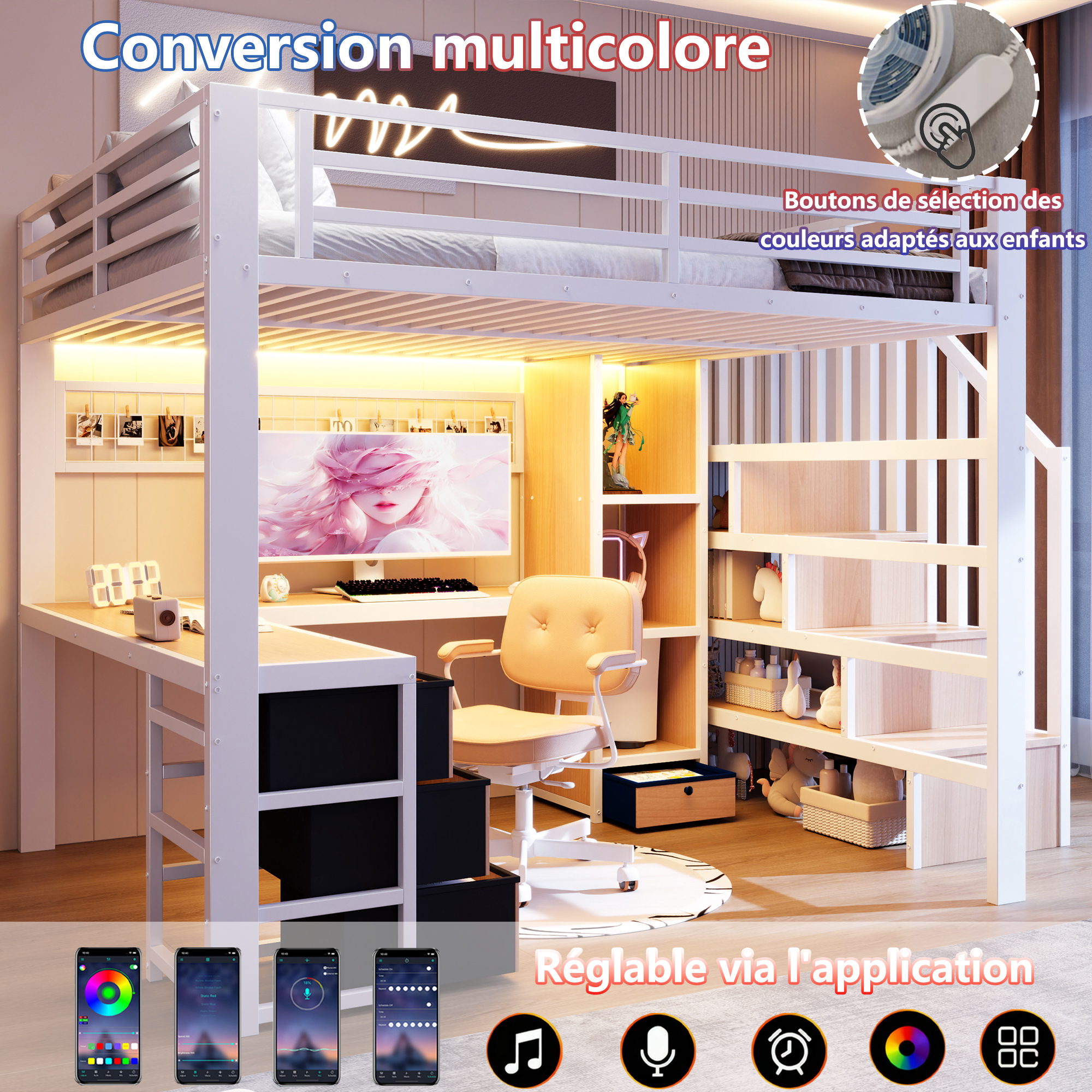 Éclairage LED RGB personnalisable