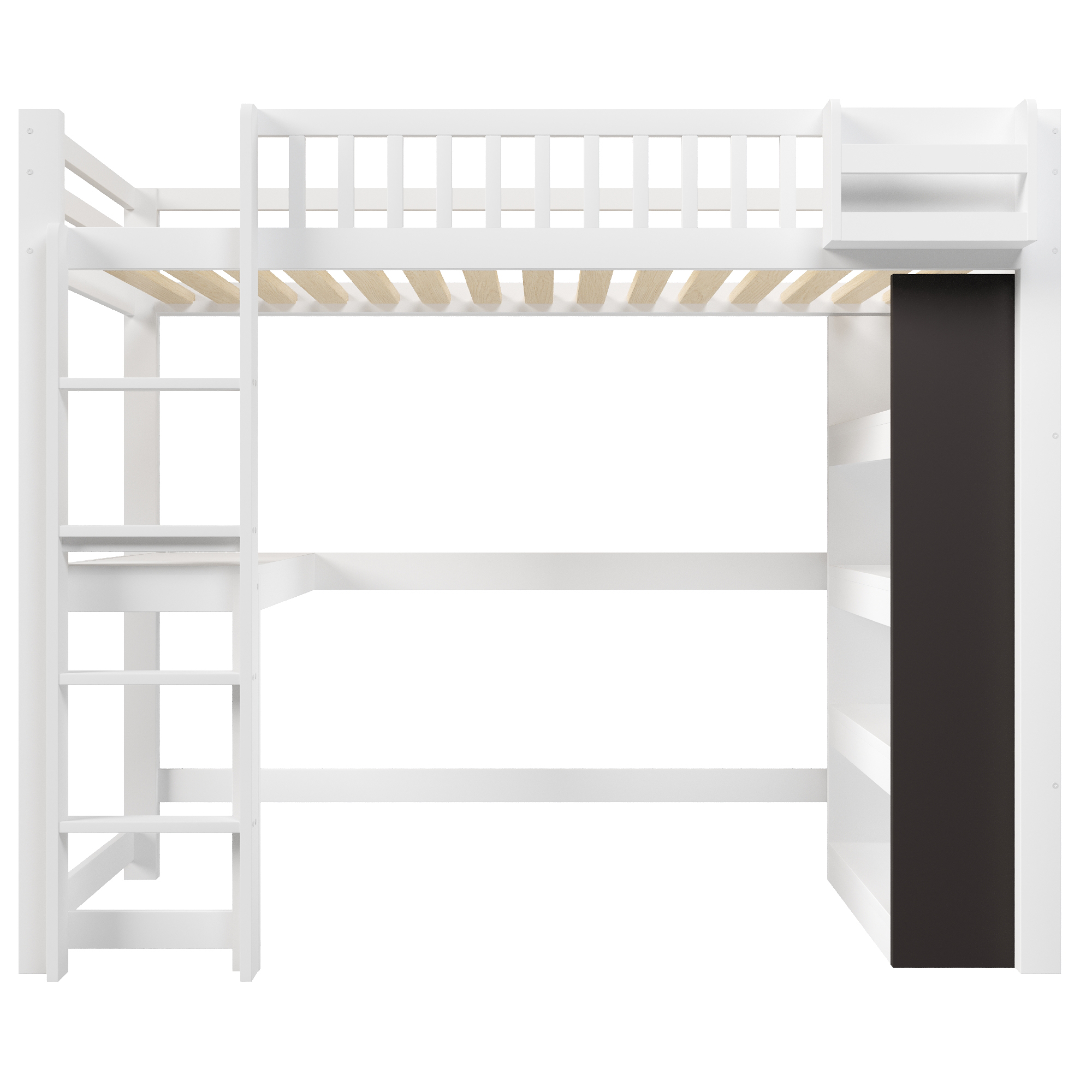 lit mezzanine avec bureau - vue 1