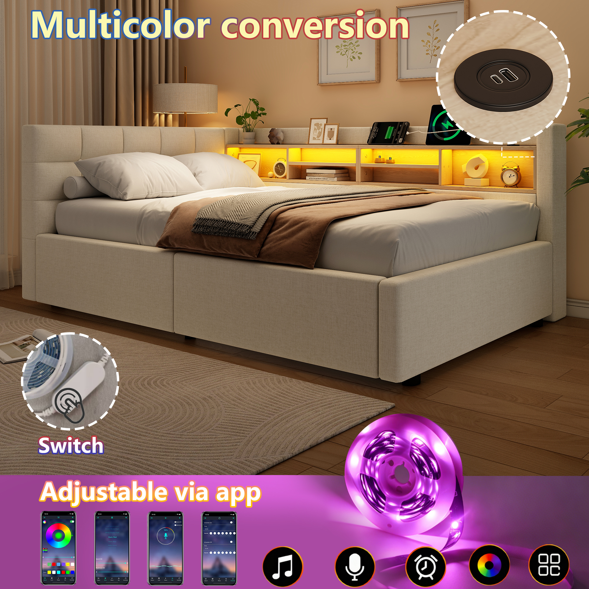 lit de jour convertible - vue 2