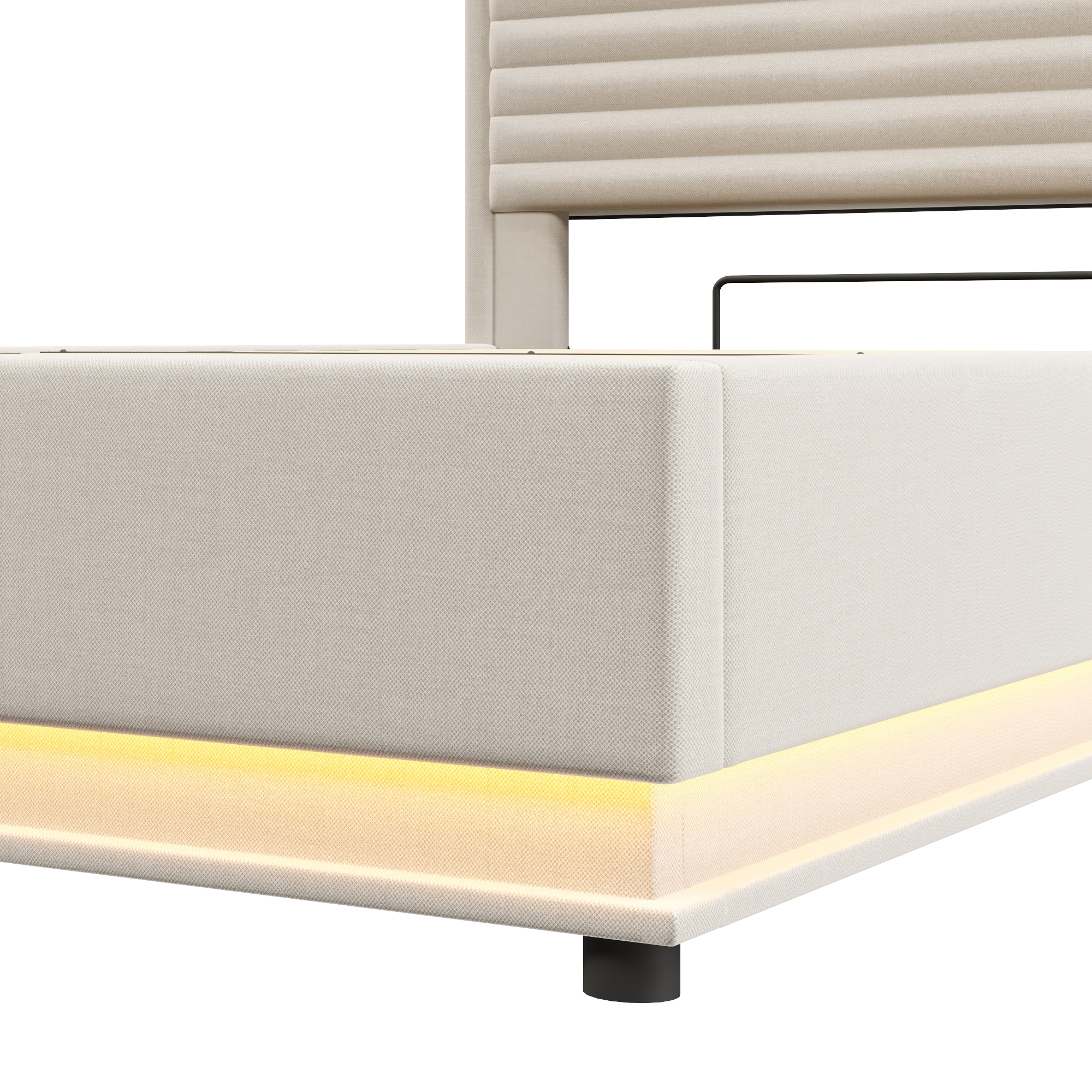 Lit rembourré 140 x 200 cm avec ports USB et Type- - image 20