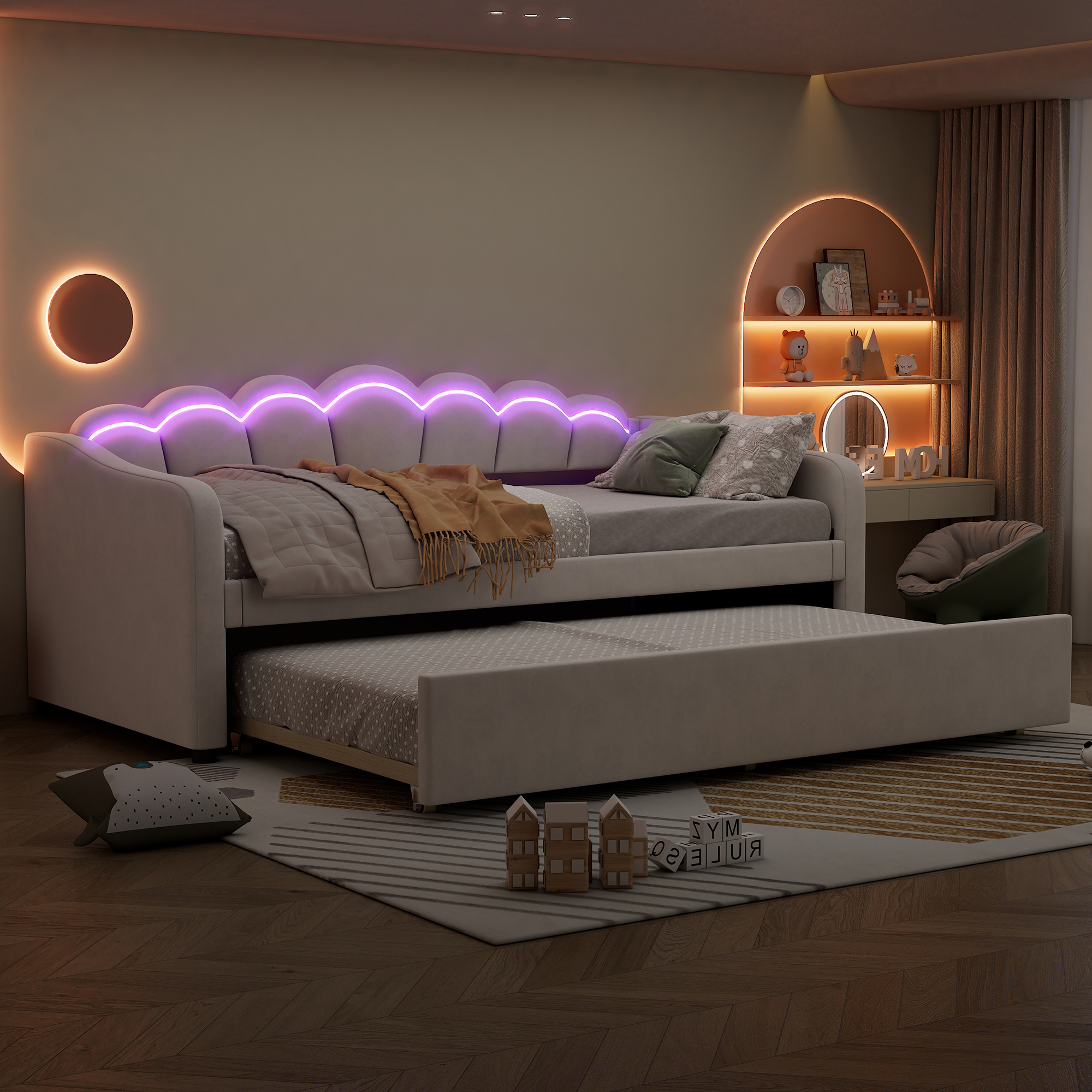 Détail du lit banquette